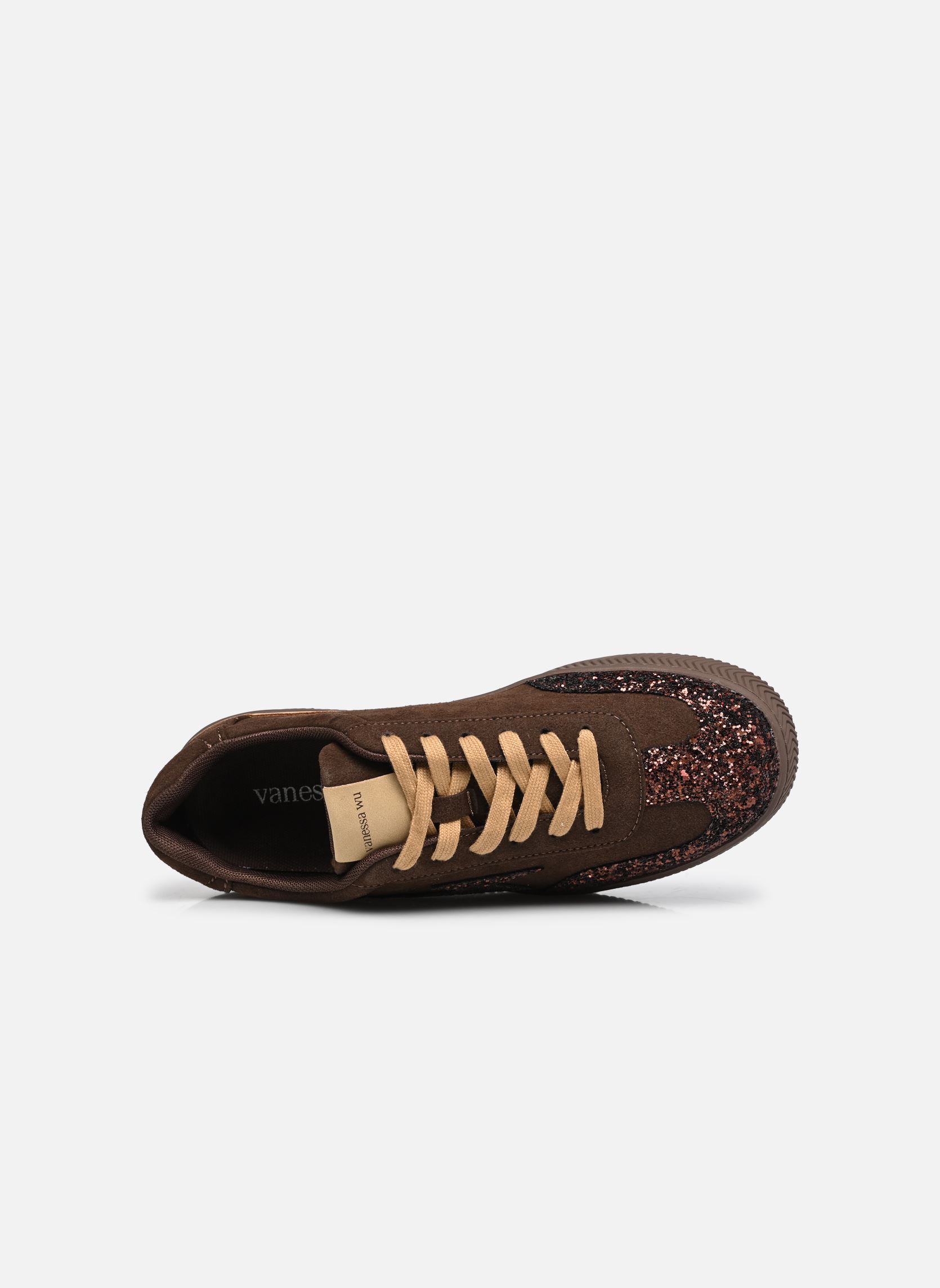 Niedrige Sneaker JANE Emblem damen braun Vanessa Wu Niedrige Sneaker JANE Emblem damen braun CHOCOLAT