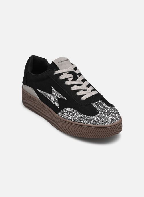 Vanessa Wu Baskets basses JANE Emblem femme noir