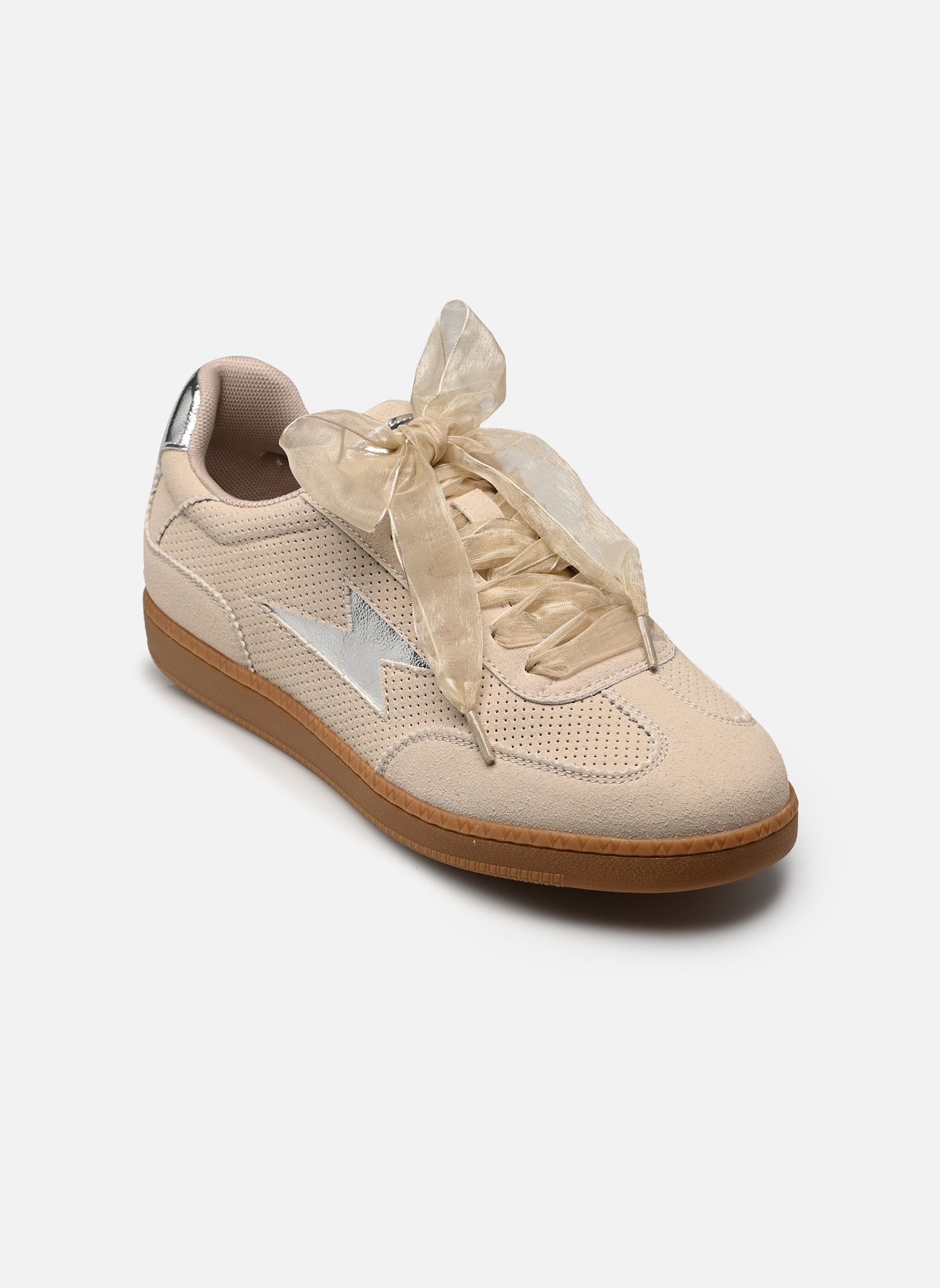 Baskets basses AURA Emblem femme beige Vanessa Wu Baskets basses AURA Emblem femme beige BEIGE