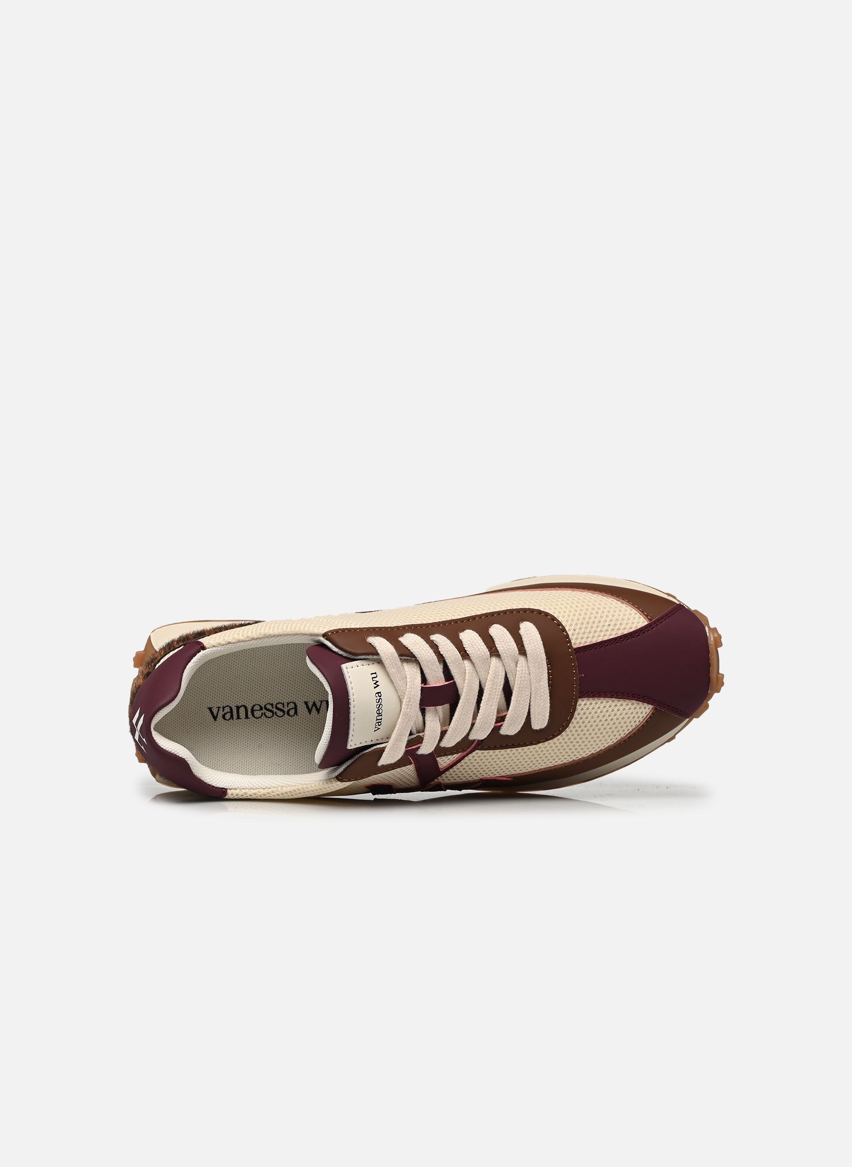 Baskets basses FLOW Initials femme multicolore Vanessa Wu Baskets basses FLOW Initials femme multicolore CHOCOLAT