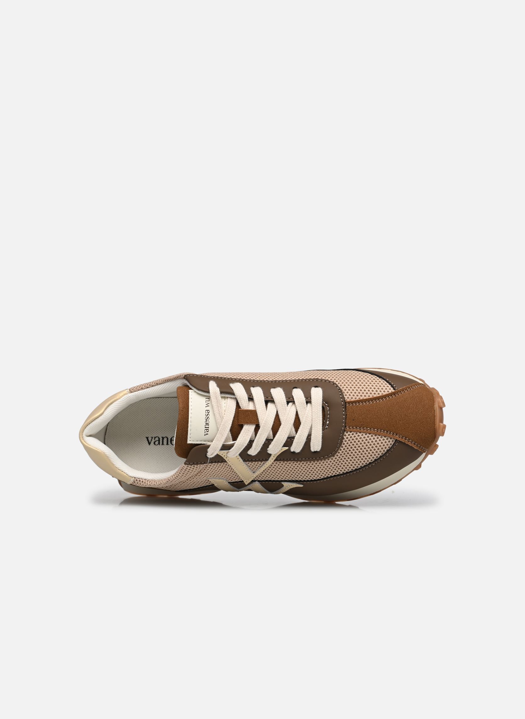 Niedrige Sneaker FLOW Initials damen braun Vanessa Wu Niedrige Sneaker FLOW Initials damen braun KAKI