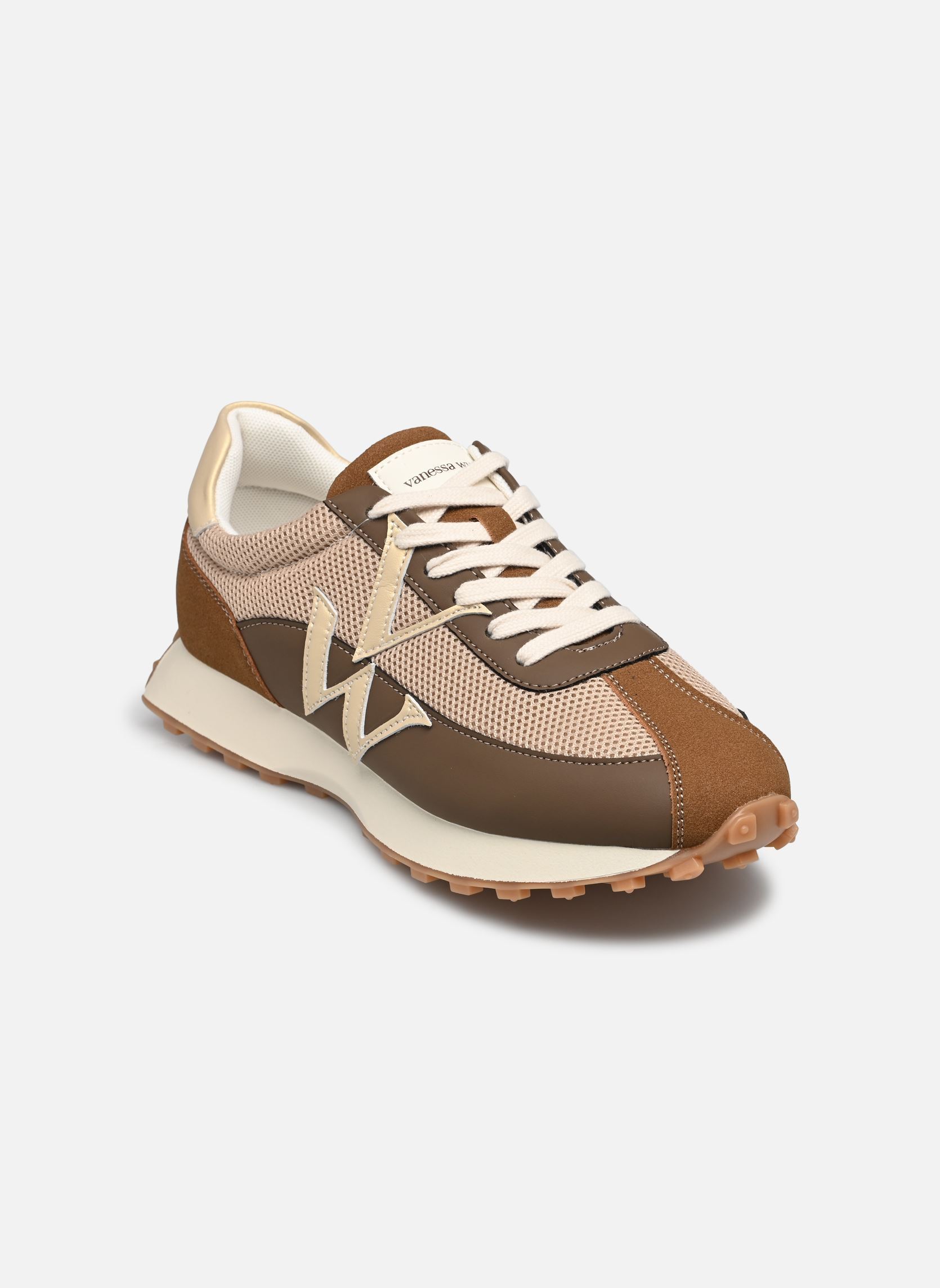 Niedrige Sneaker FLOW Initials damen braun Vanessa Wu Niedrige Sneaker FLOW Initials damen braun KAKI