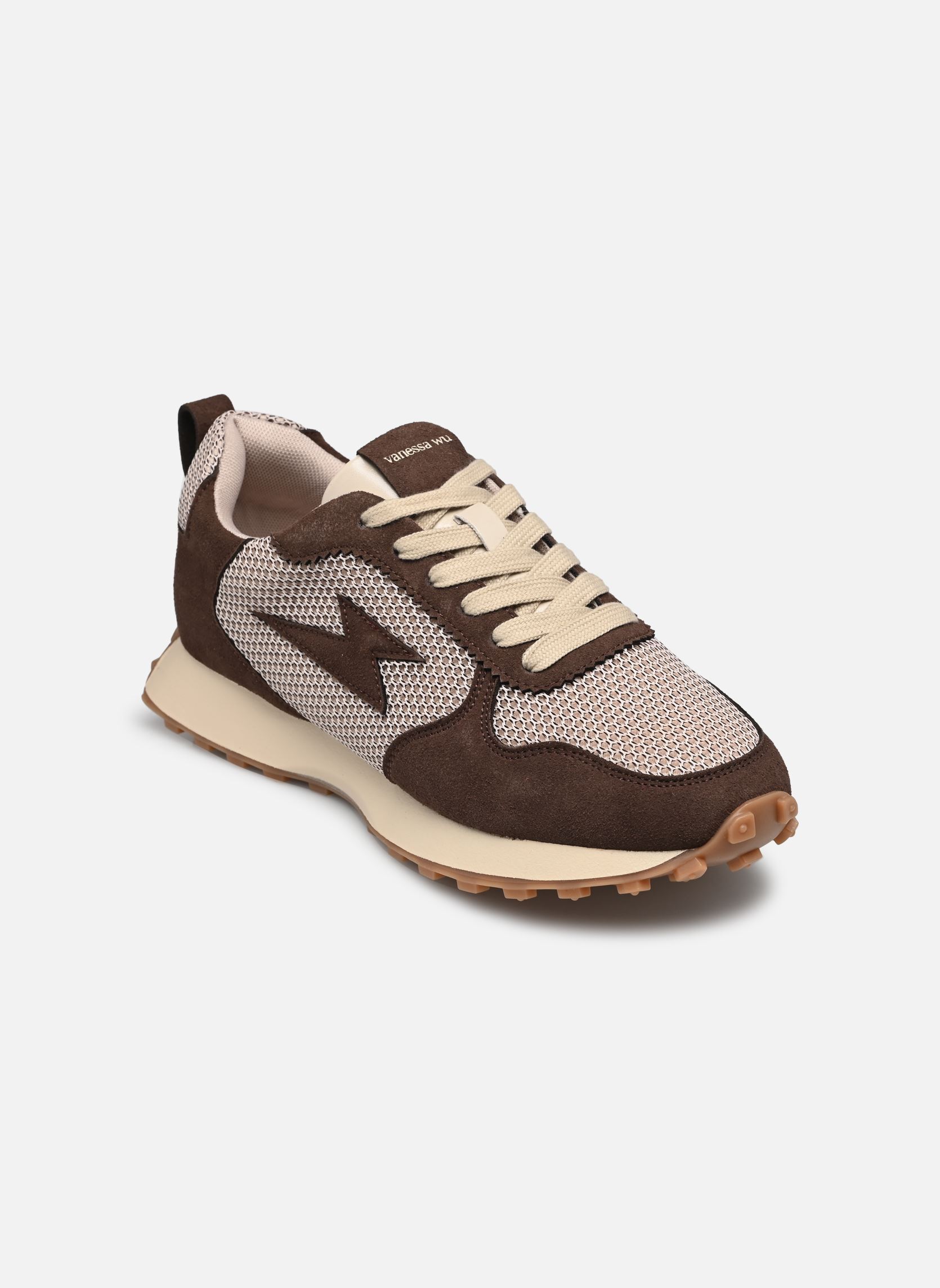 Baskets basses FLOW Emblem femme marron Vanessa Wu Baskets basses FLOW Emblem femme marron CHOCOLAT