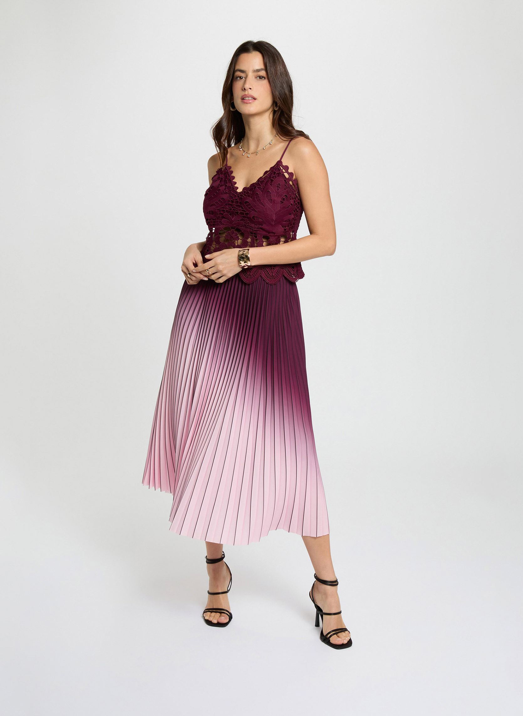 Jupes mi-longues 251-JSUN femme violet Morgan Jupes mi-longues 251-JSUN femme violet FIG