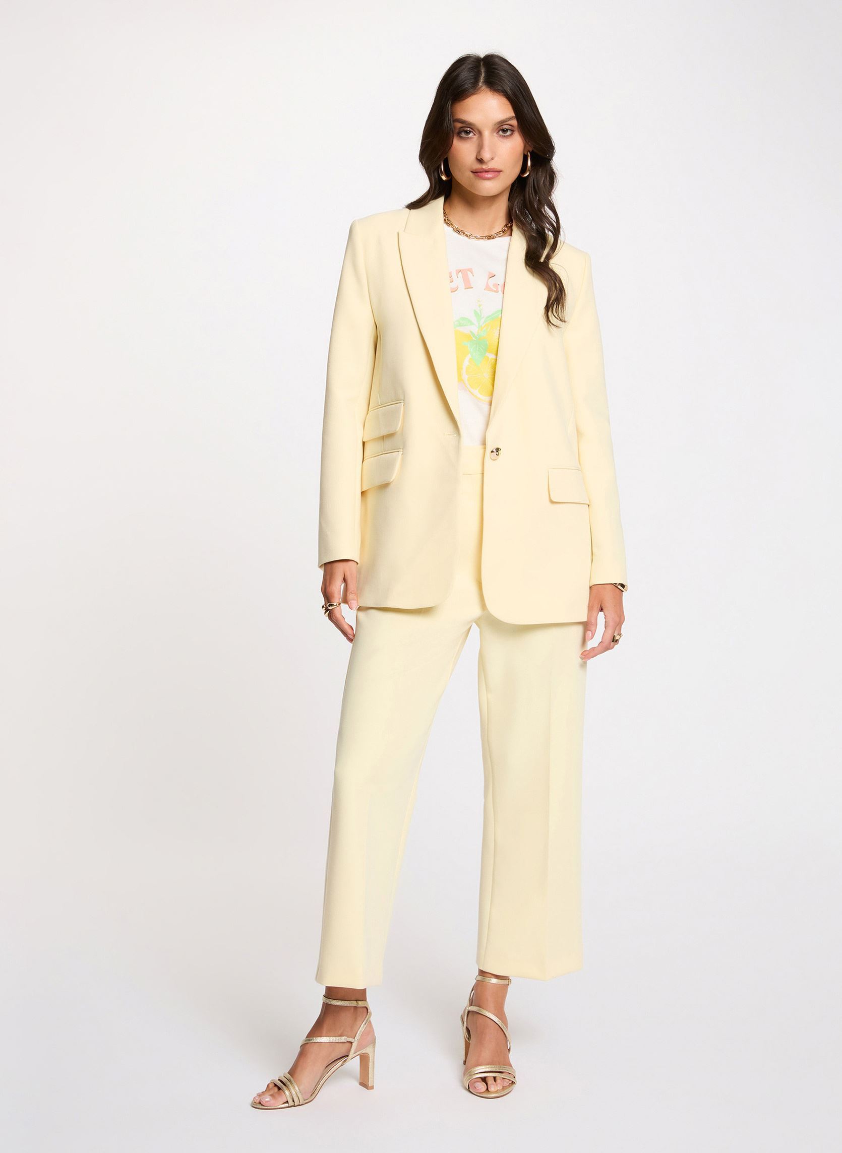 Pantalons droit 261-PVADO.F femme jaune Morgan Pantalons droit 261-PVADO.F femme jaune BUTTER M