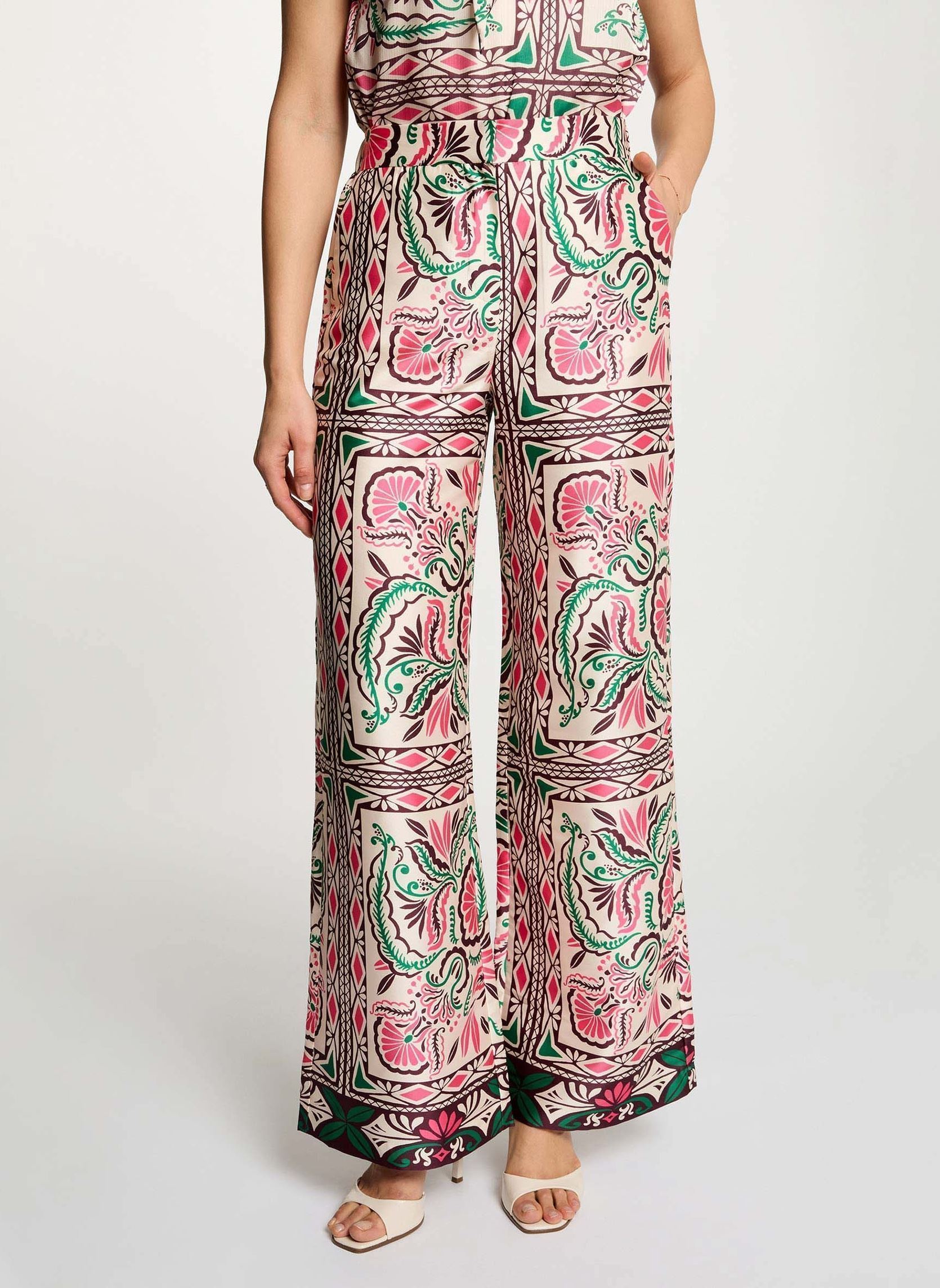 Pantalon large satiné femme - vue 3