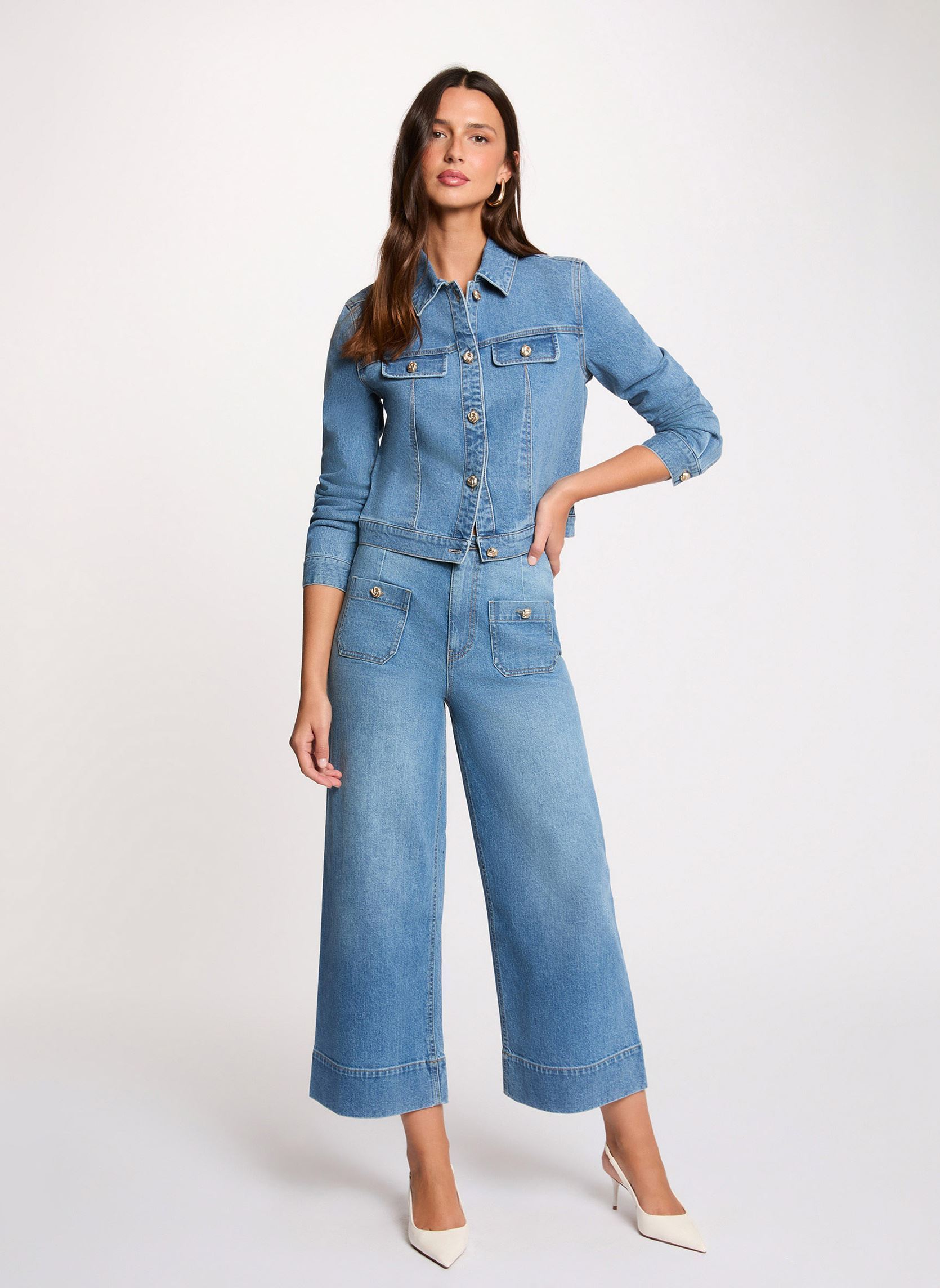 Jeans large 261-PODIA2 femme bleu Morgan Jeans large 261-PODIA2 femme bleu DENIM STONE