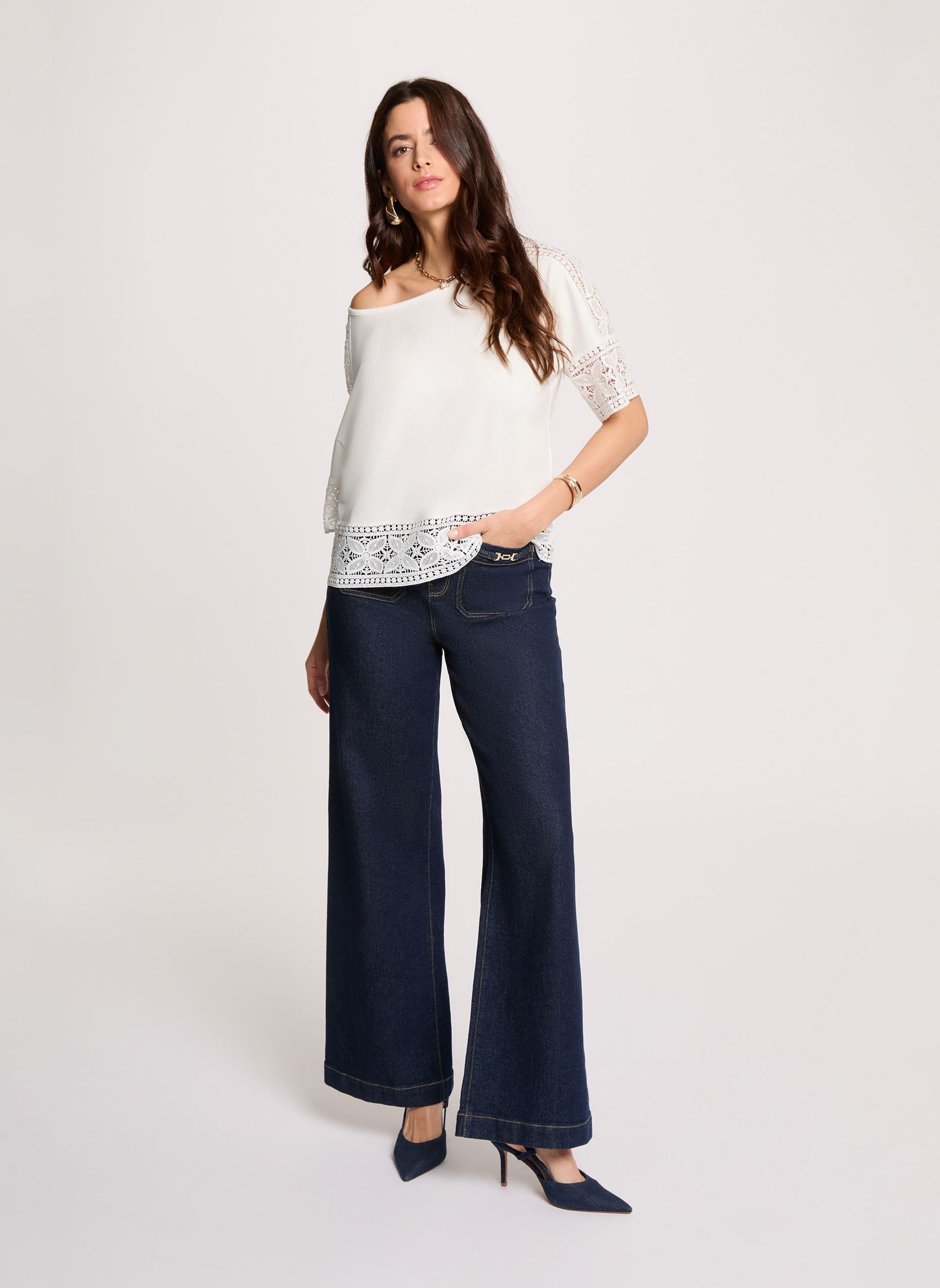 T-shirts 261-DTAL dames wit Morgan T-shirts 261-DTAL dames wit OFF WHITE M