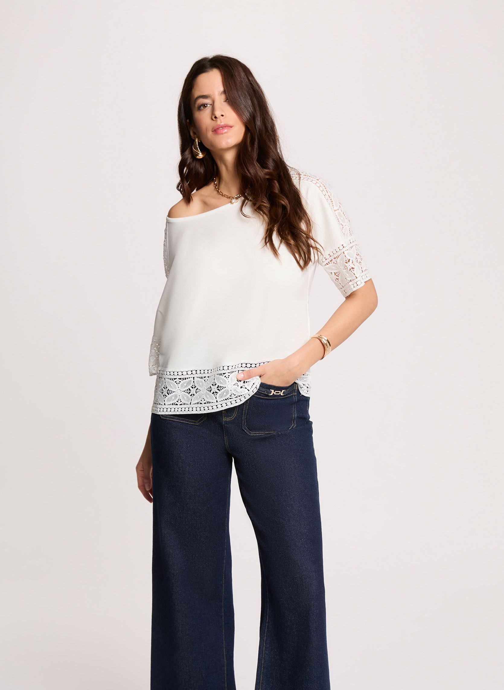 T-shirts 261-DTAL dames wit Morgan T-shirts 261-DTAL dames wit OFF WHITE M