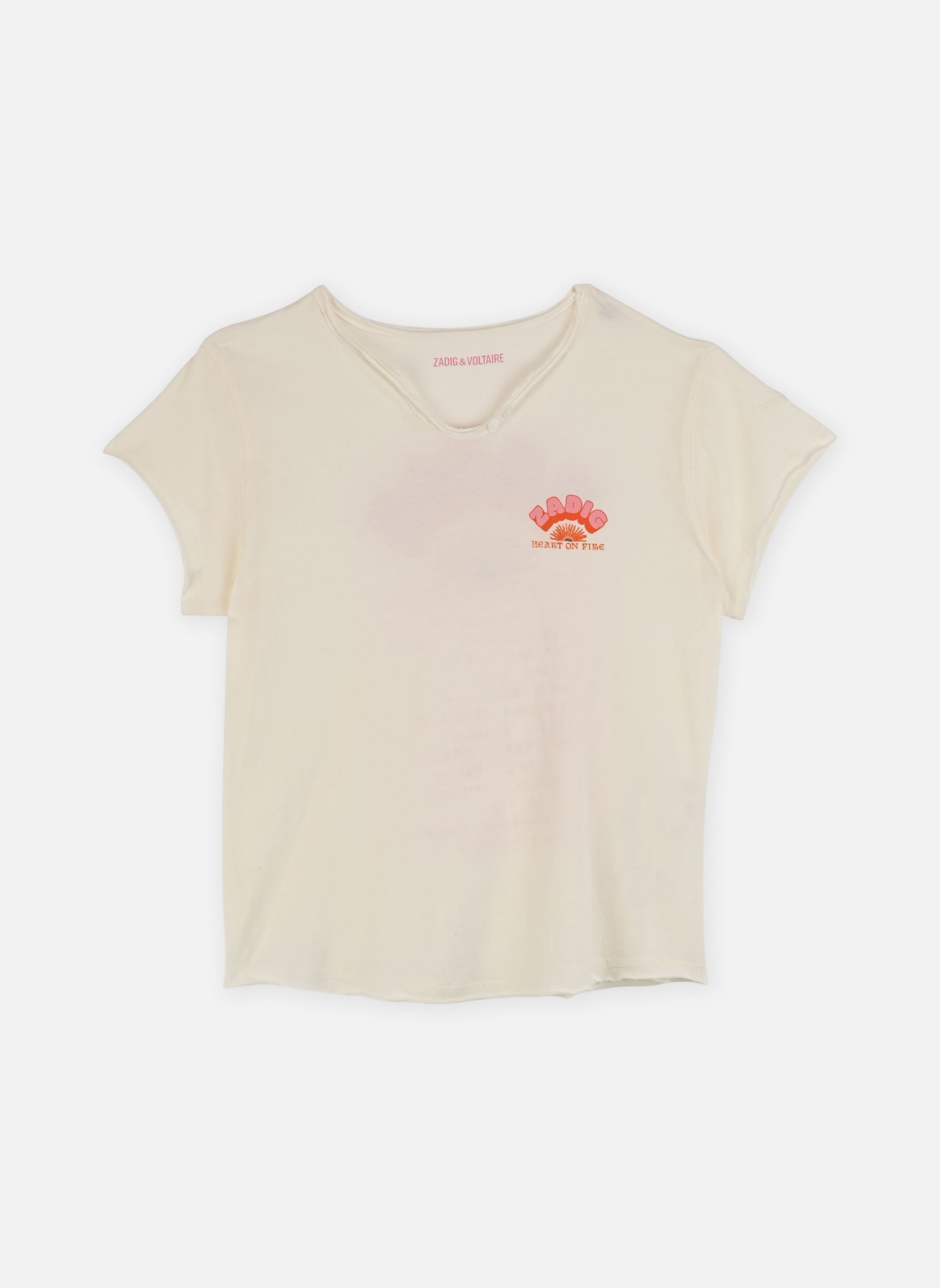 Kurzarm-T-Shirts X60530 mädchen weiß Zadig & Voltaire Kurzarm-T-Shirts X60530 mädchen weiß Milk