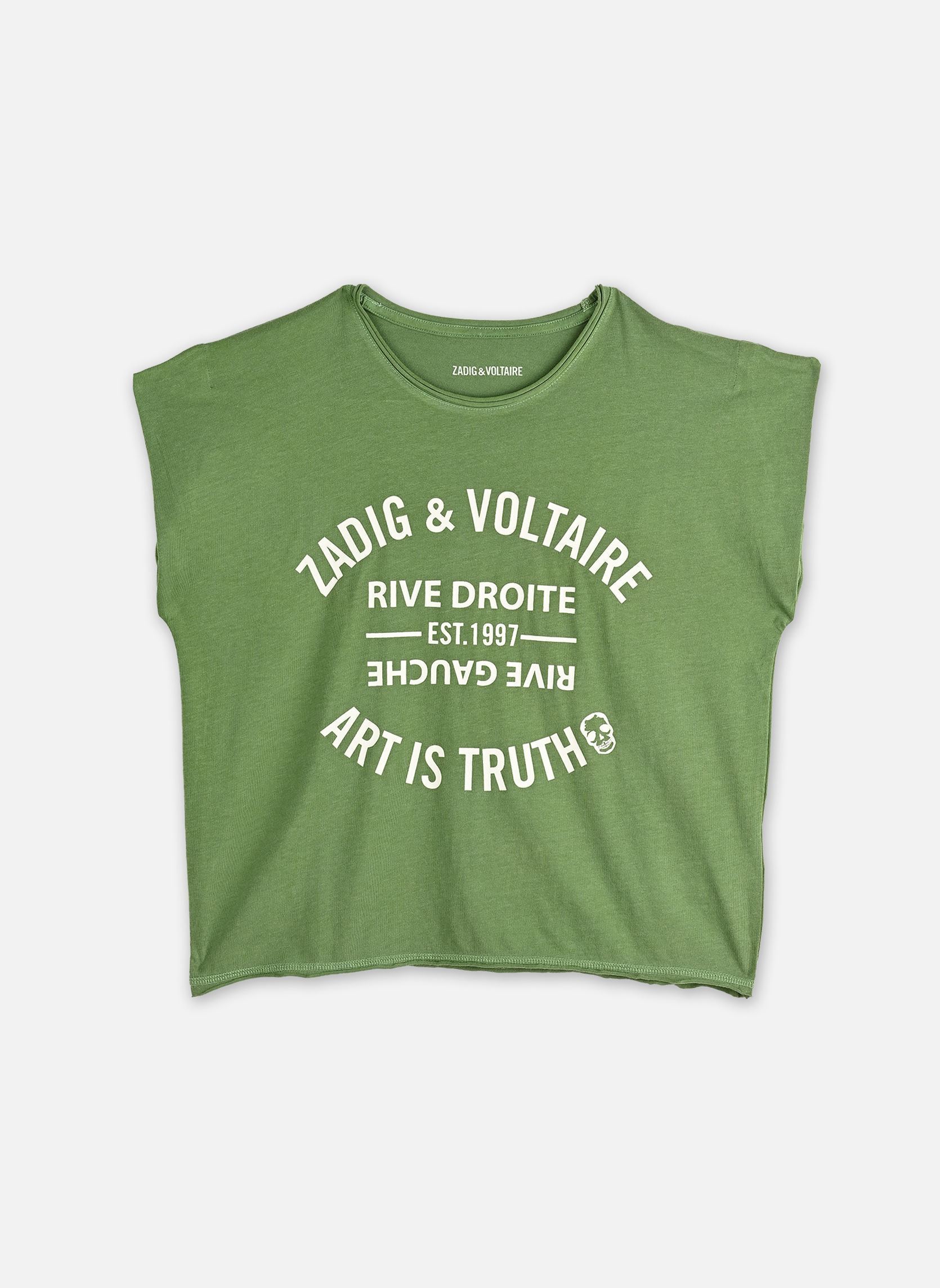 Kurzarm-T-Shirts X60532 mädchen grün Zadig & Voltaire Kurzarm-T-Shirts X60532 mädchen grün Willow Bough