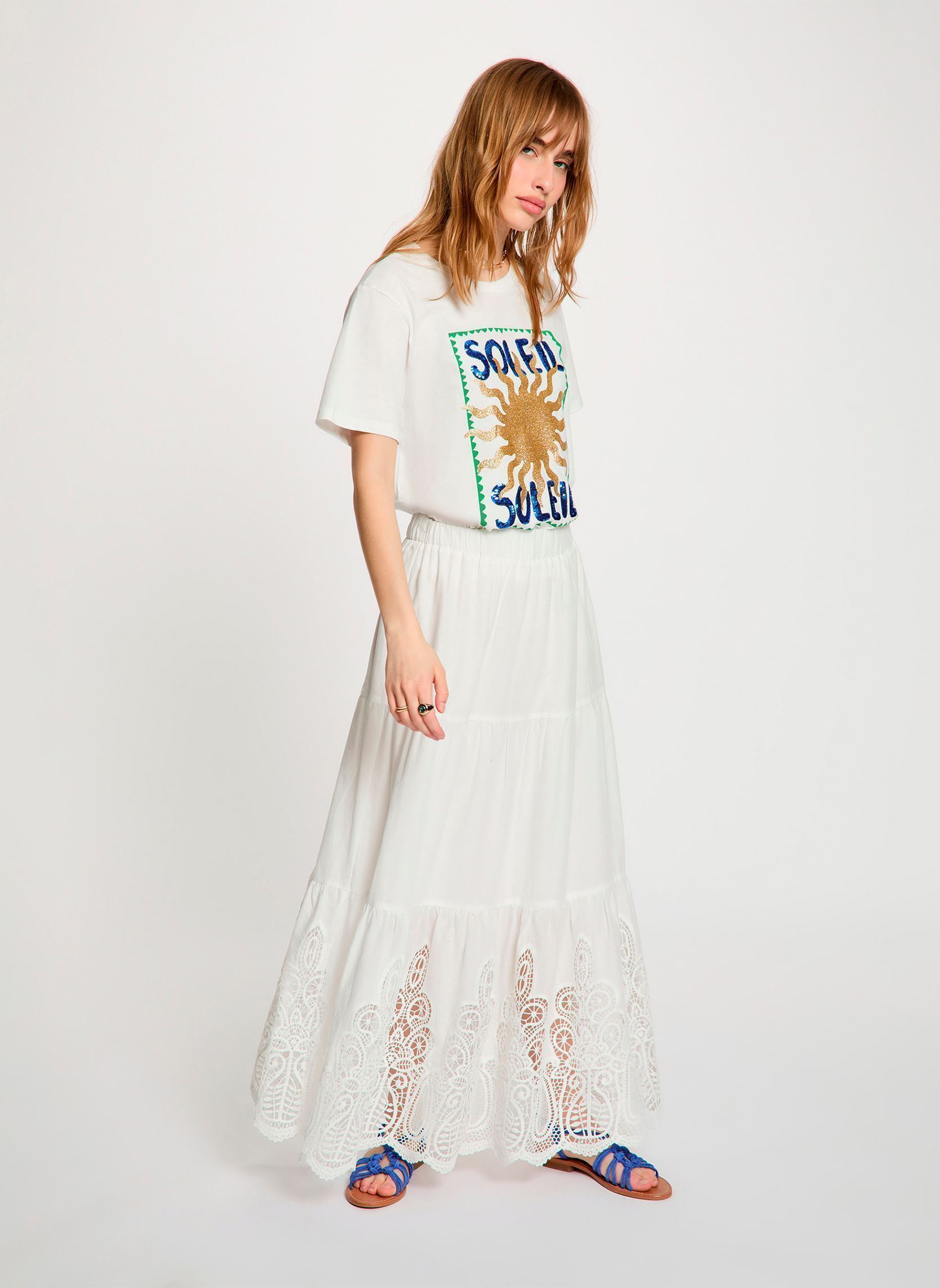 T-Shirts 261-DSOLEIL damen weiß Morgan T-Shirts 261-DSOLEIL damen weiß OFF WHITE M