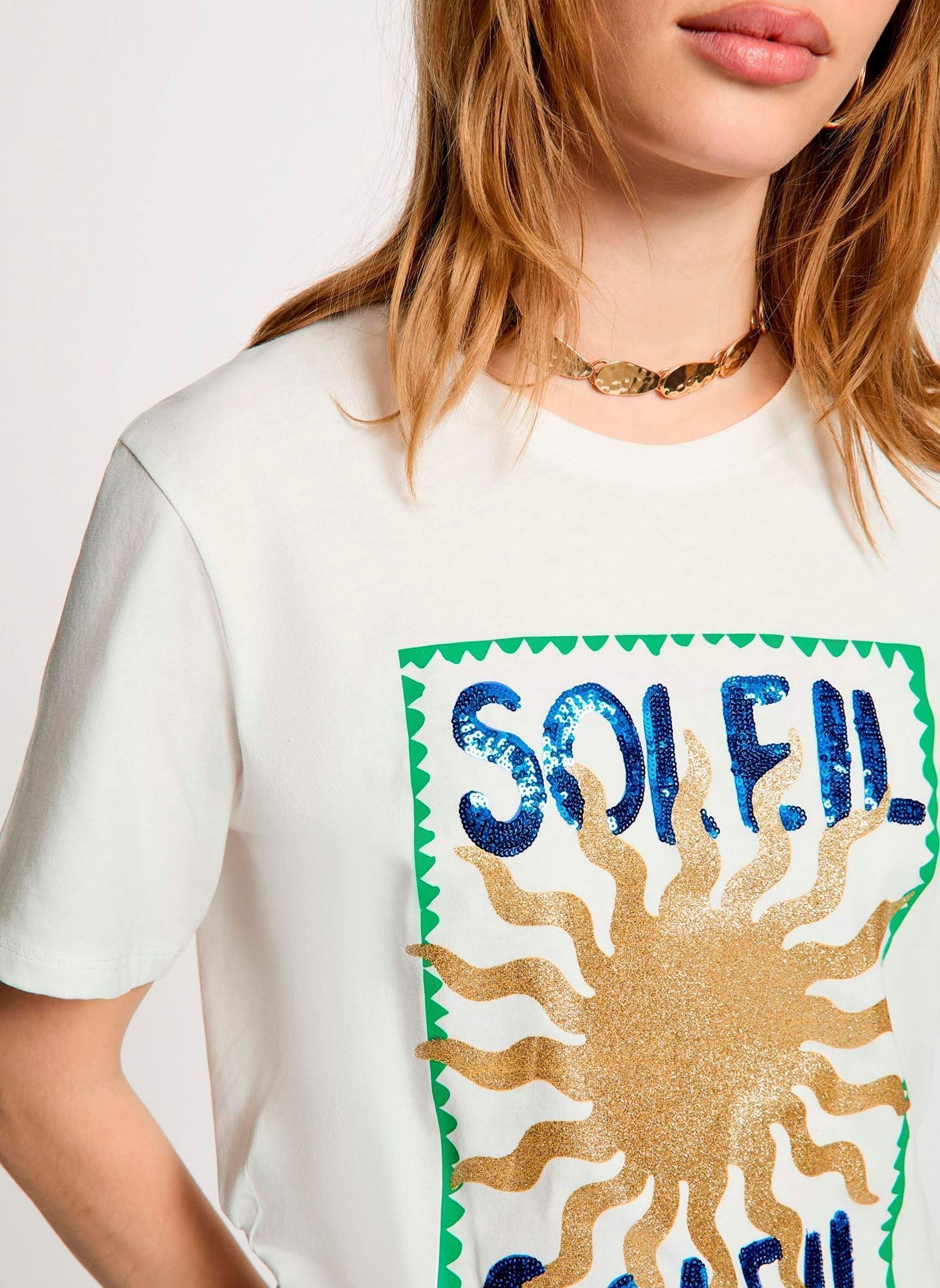 T-Shirts 261-DSOLEIL damen weiß Morgan T-Shirts 261-DSOLEIL damen weiß OFF WHITE M