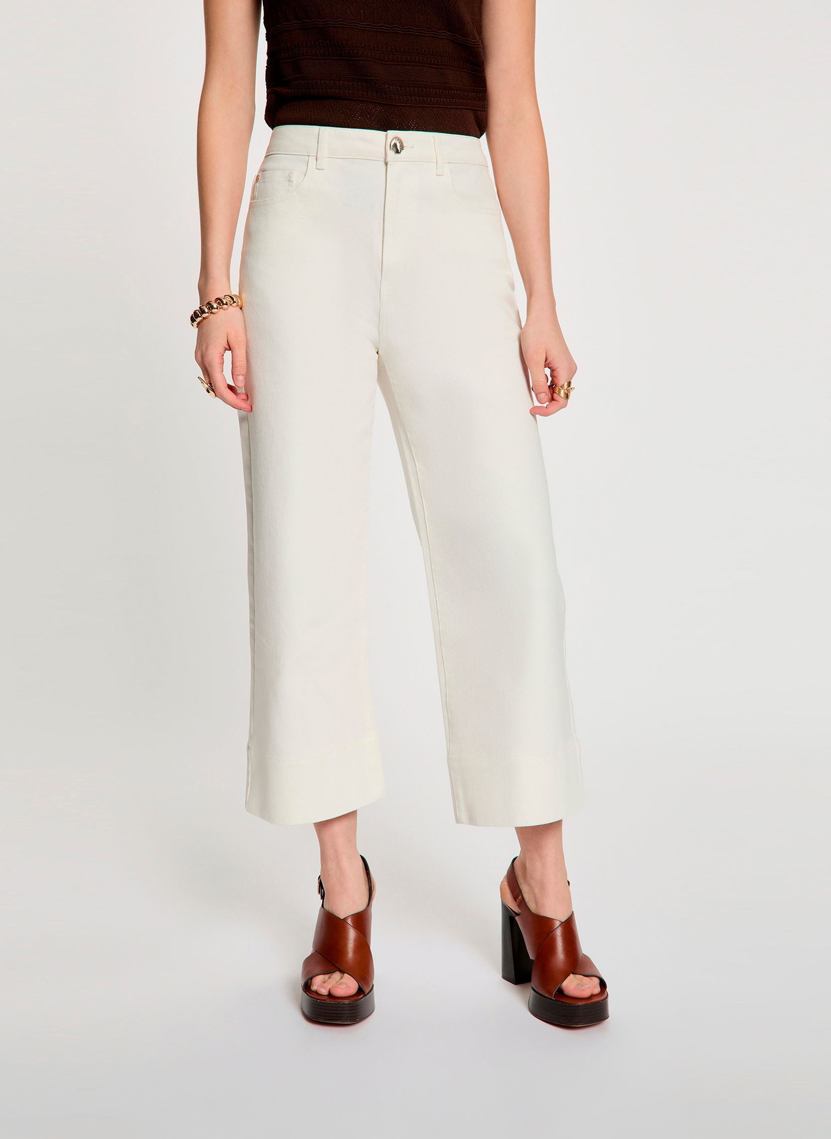 Pantacourt large taille haute femme