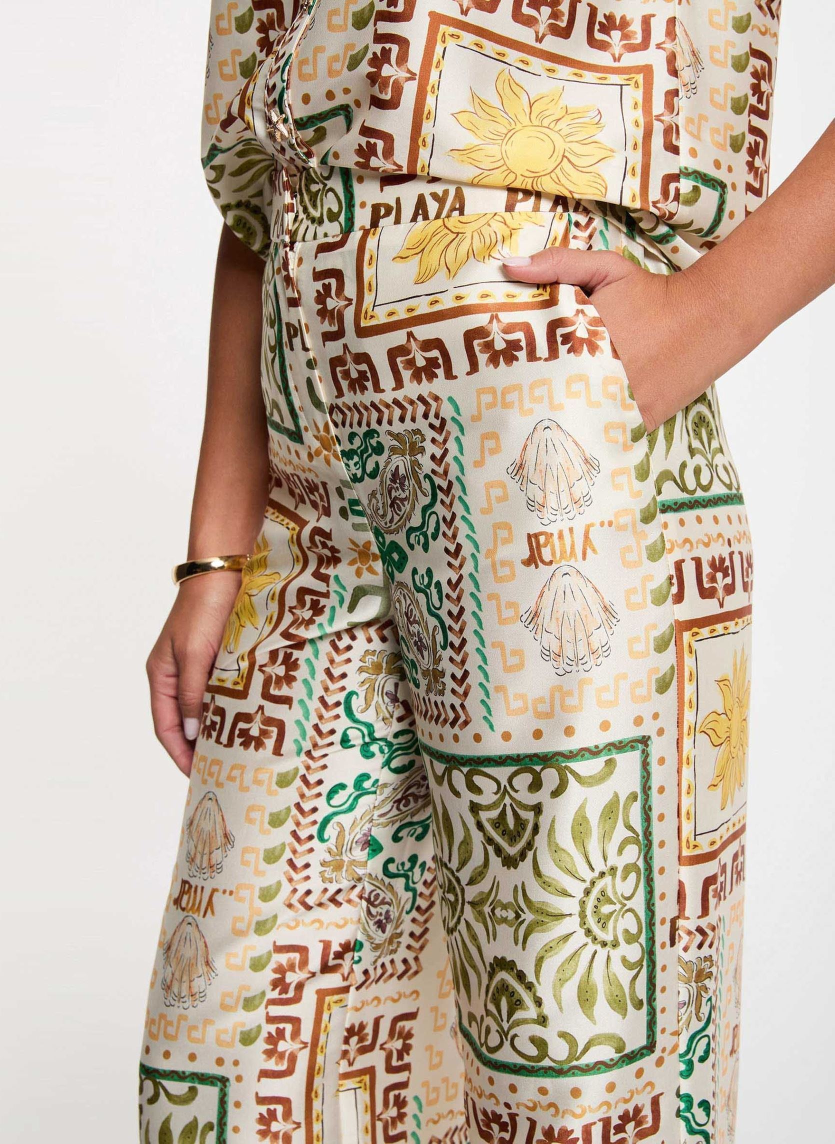 Pantalons larges 261-PCUBA.F femme multicolore Morgan Pantalons larges 261-PCUBA.F femme multicolore MULTICO