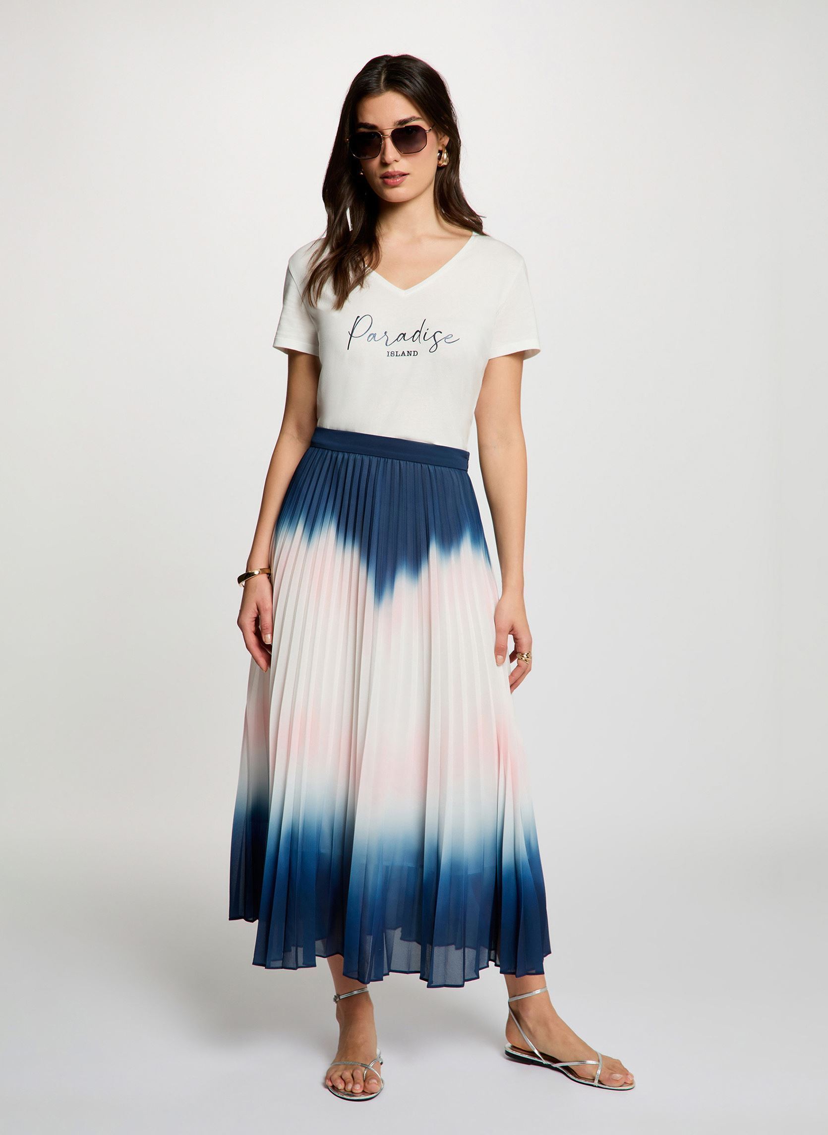 Jupes mi-longues 261-JSOAN femme multicolore Morgan Jupes mi-longues 261-JSOAN femme multicolore MULTICO