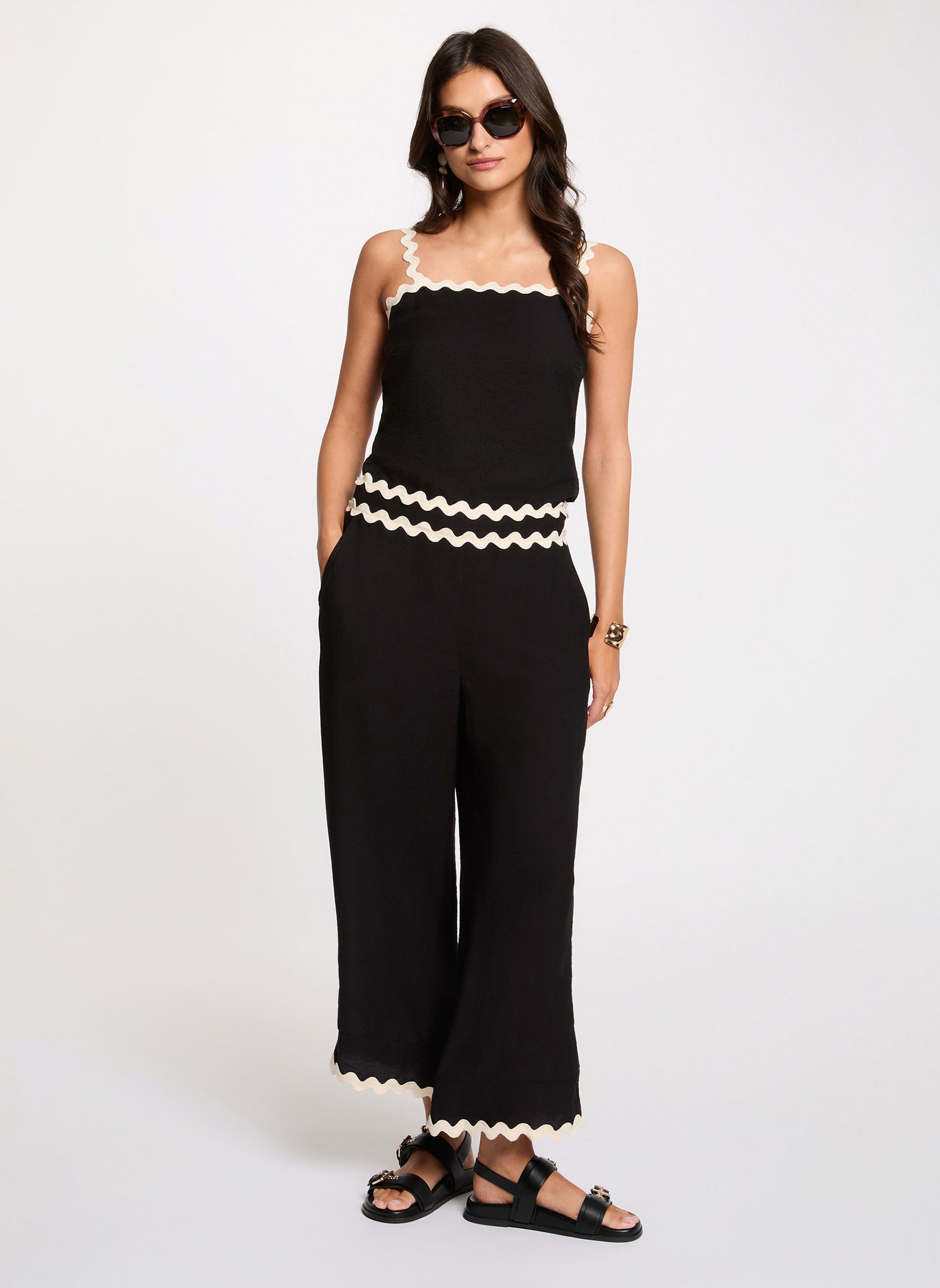 Pantalons larges 261-POPA femme noir Morgan Pantalons larges 261-POPA femme noir NOIR M