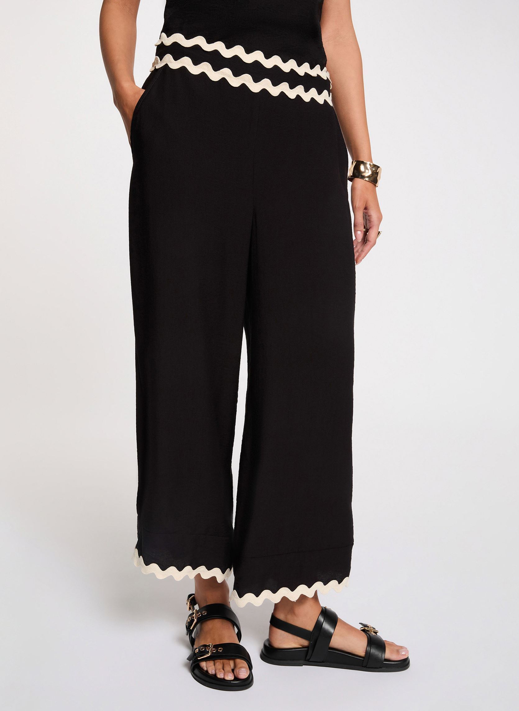 Pantalons larges 261-POPA femme noir Morgan Pantalons larges 261-POPA femme noir NOIR M