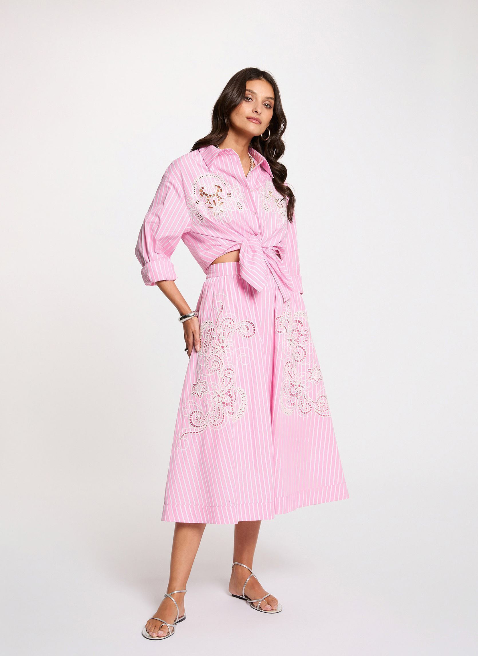 Korte rokken 261-JOVEN dames roze Morgan Korte rokken 261-JOVEN dames roze BUBBLE M