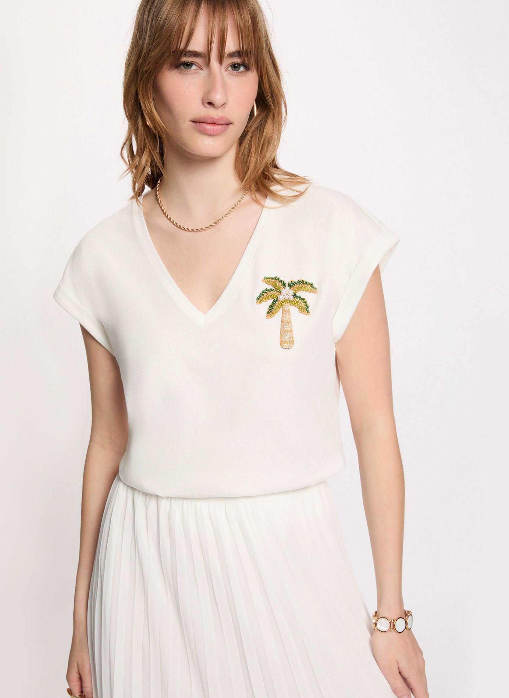 Tee-shirts 261-DPALM femme blanc Morgan Tee-shirts 261-DPALM femme blanc OFF WHITE M