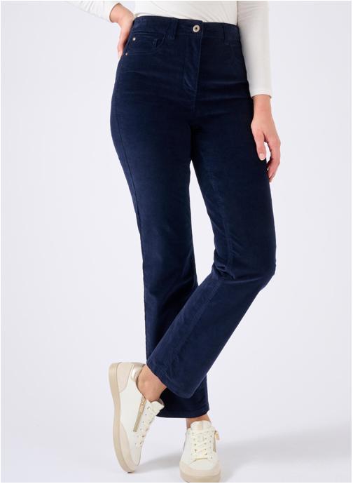 Damart Pantalons droit 83106 femme bleu