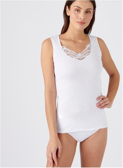 Damart Débardeurs 74043 femme blanc