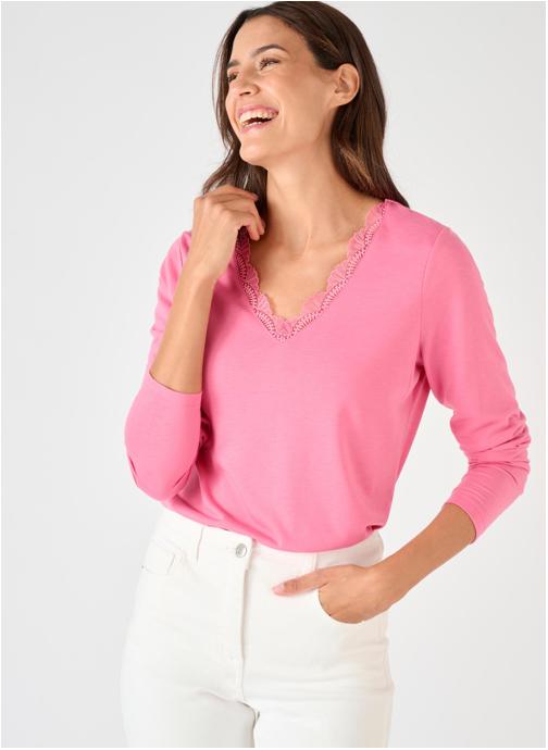 Damart Tee-shirts 83081 femme rose
