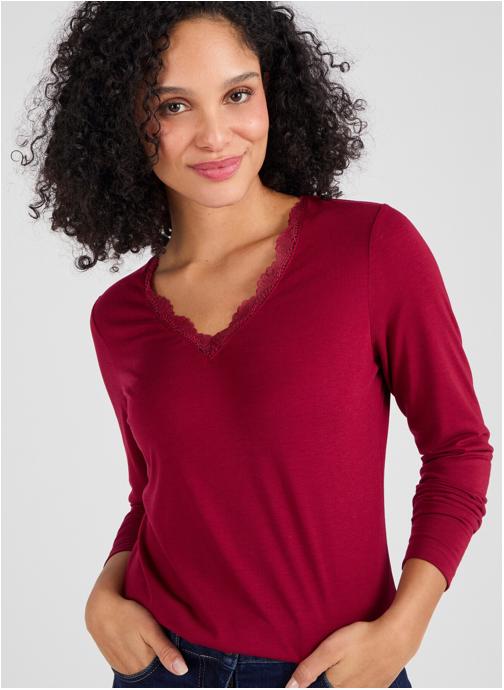 Damart Tee-shirts 83081 femme rouge
