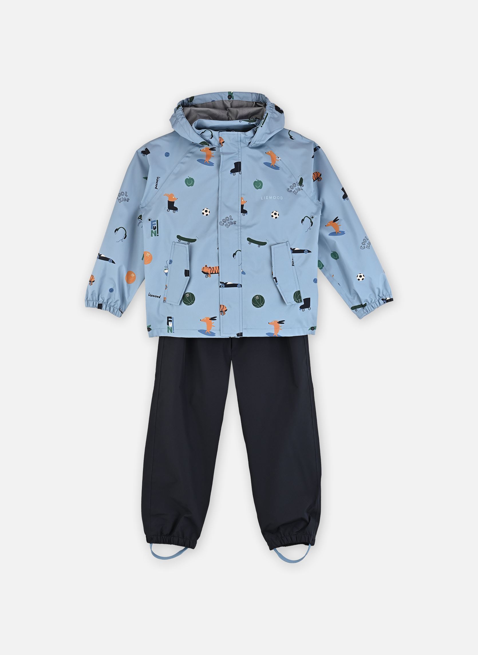 Vestes imperméables et coupe-vents Pedia Rainwear Set bleu Liewood Vestes imperméables et coupe-vents Pedia Rainwear Set bleu Fun / Beach blue