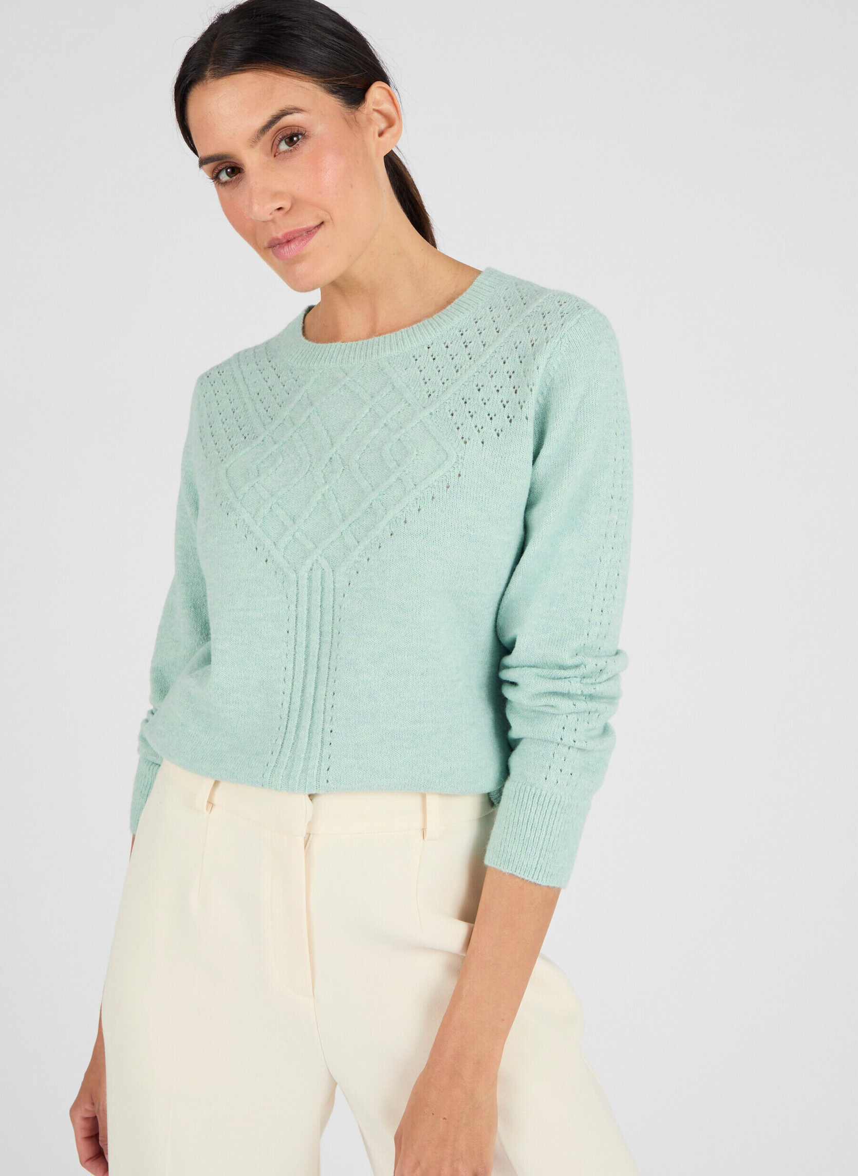 Pulls 82973 femme vert Damart Pulls 82973 femme vert Vert clair