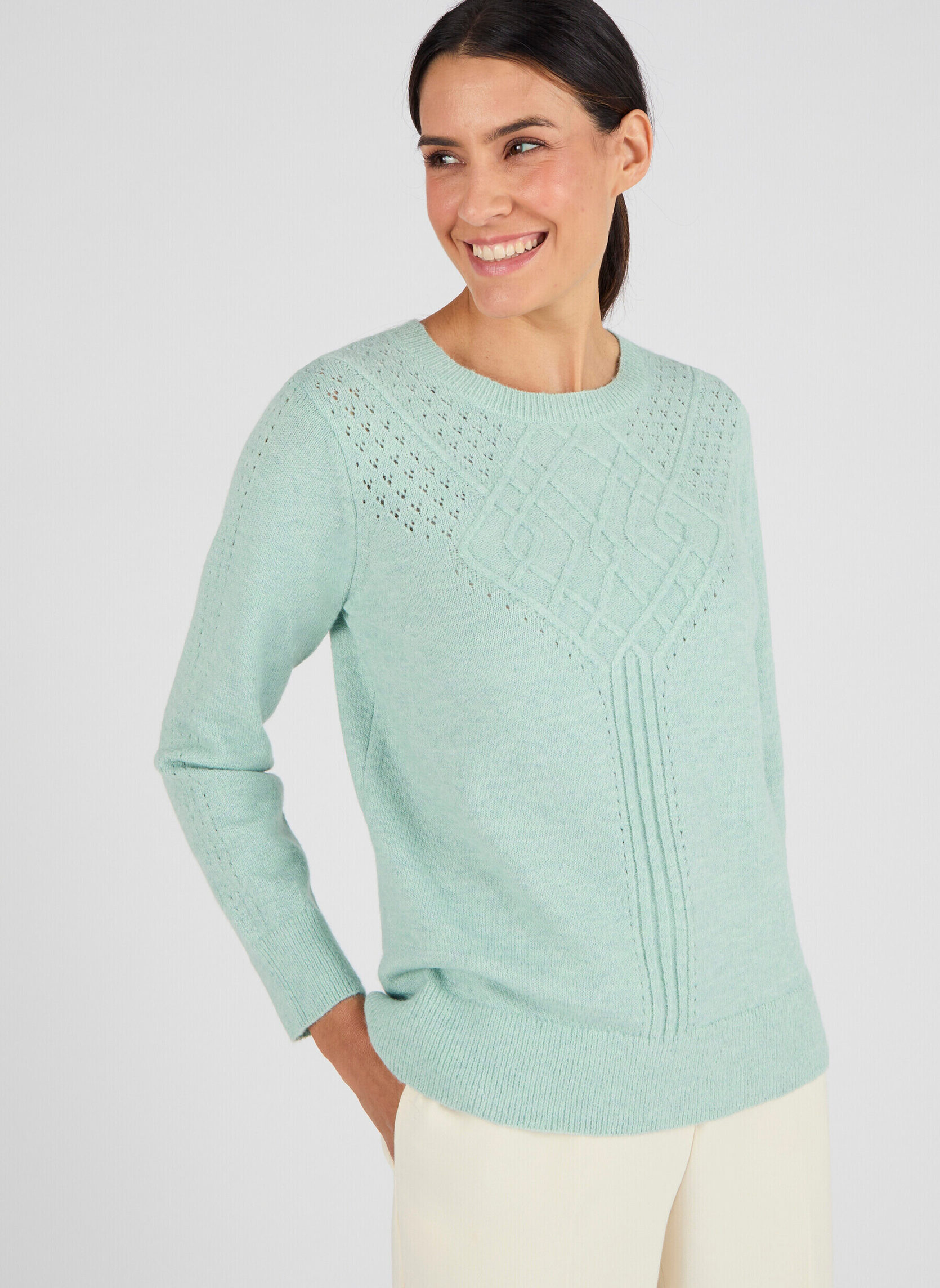 Pulls 82973 femme vert Damart Pulls 82973 femme vert Vert clair