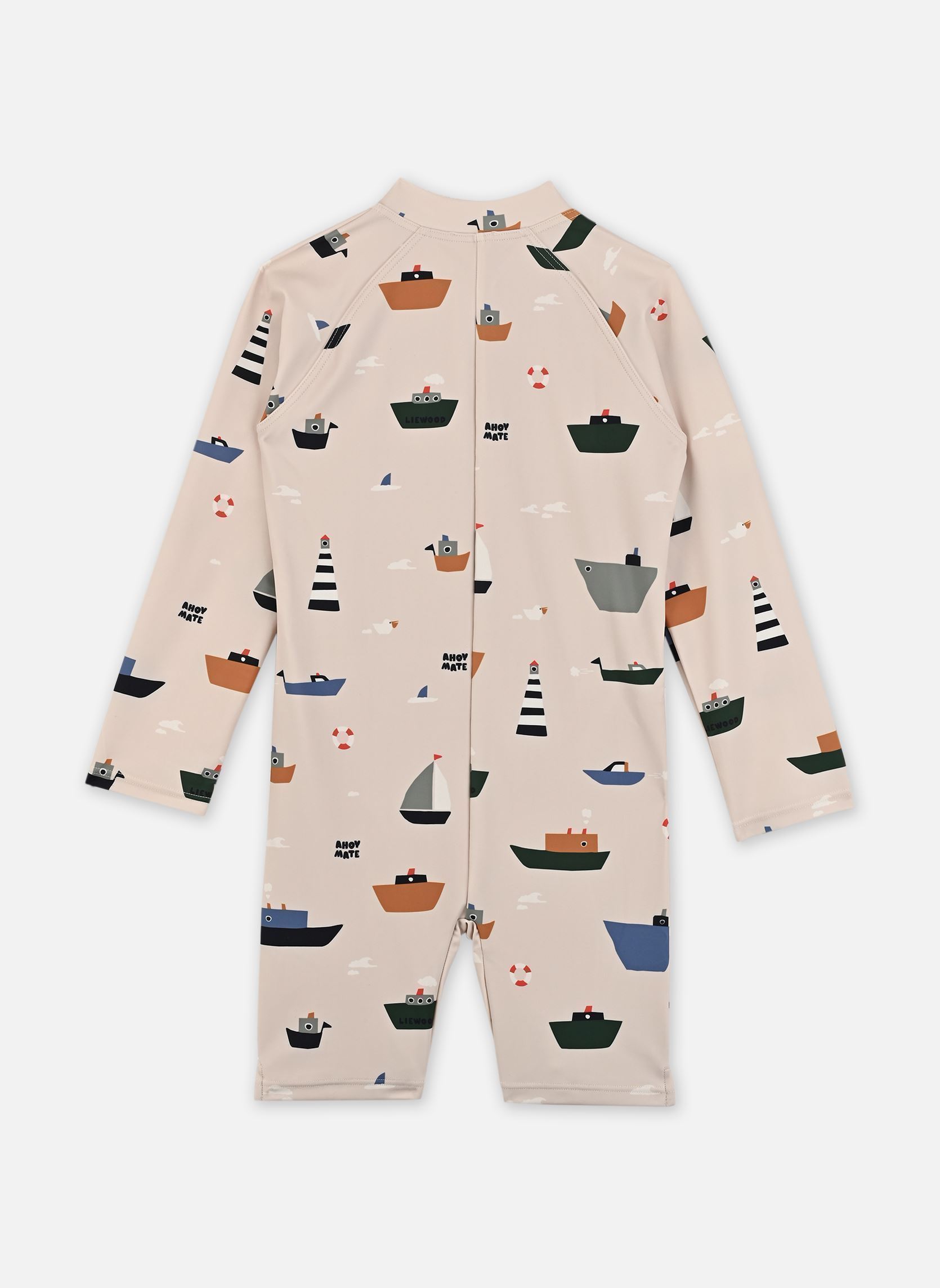 Einteiler Max Printed LS Swim Jumpsuit mädchen weiß Liewood Einteiler Max Printed LS Swim Jumpsuit mädchen weiß Sailing / Sandy