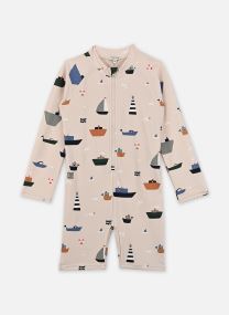 Einteiler Max Printed LS Swim Jumpsuit mädchen weiß Liewood Einteiler Max Printed LS Swim Jumpsuit mädchen weiß Sailing / Sandy