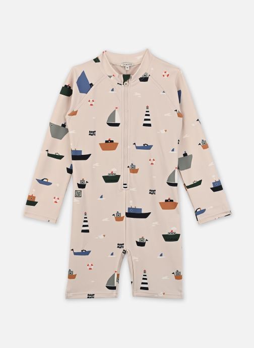 Liewood Einteiler Max Printed LS Swim Jumpsuit mädchen weiß
