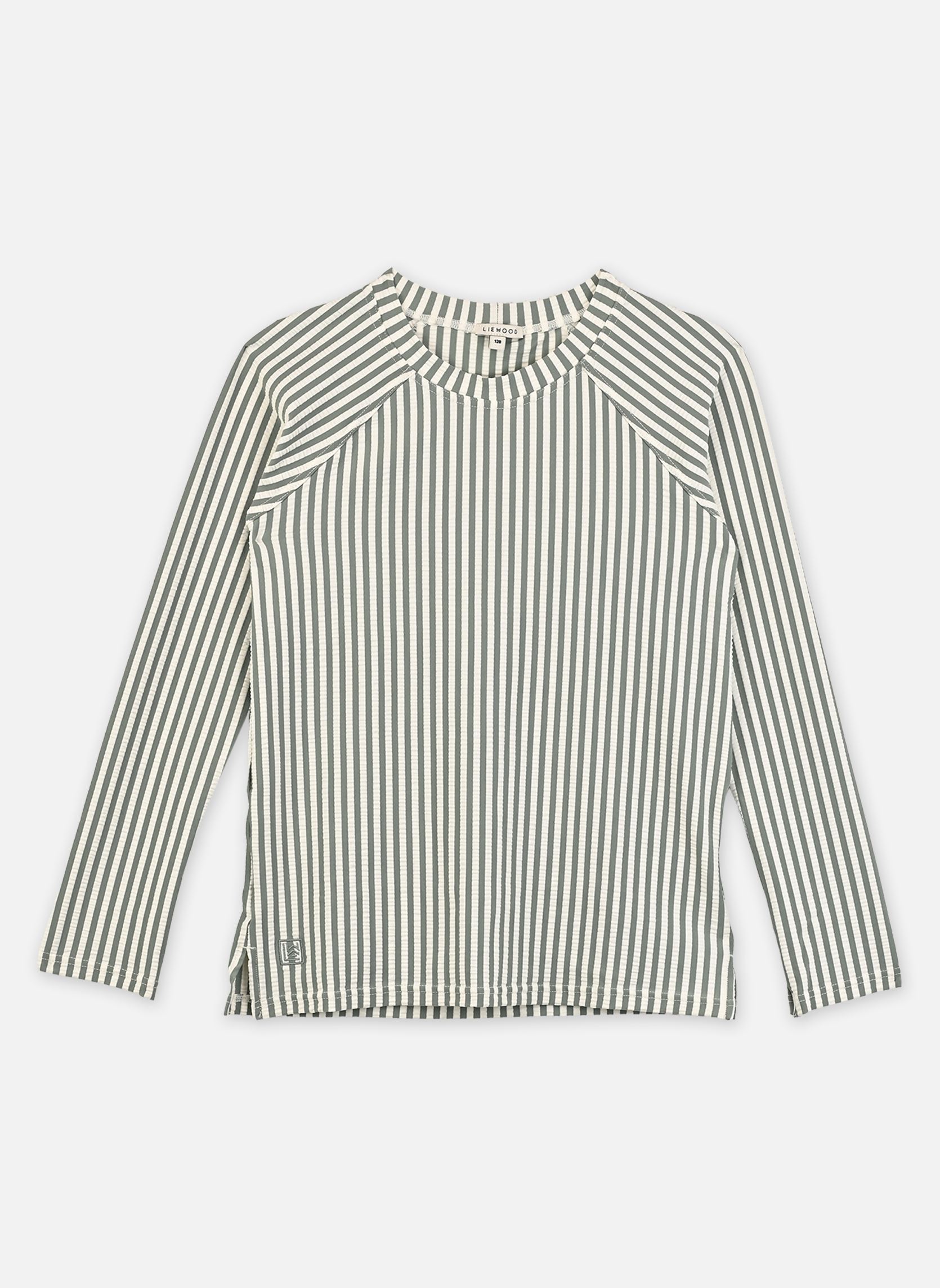 Einteiler Noah Seersucker Longsleeve Swim Tee mädchen blau Liewood Einteiler Noah Seersucker Longsleeve Swim Tee mädchen blau Peppermint / Sandy