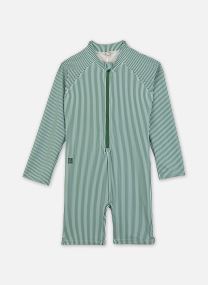 Einteiler Max Stripe LS Swim Jumpsuit mädchen grün Liewood Einteiler Max Stripe LS Swim Jumpsuit mädchen grün Bright garden / Creme de la cr
