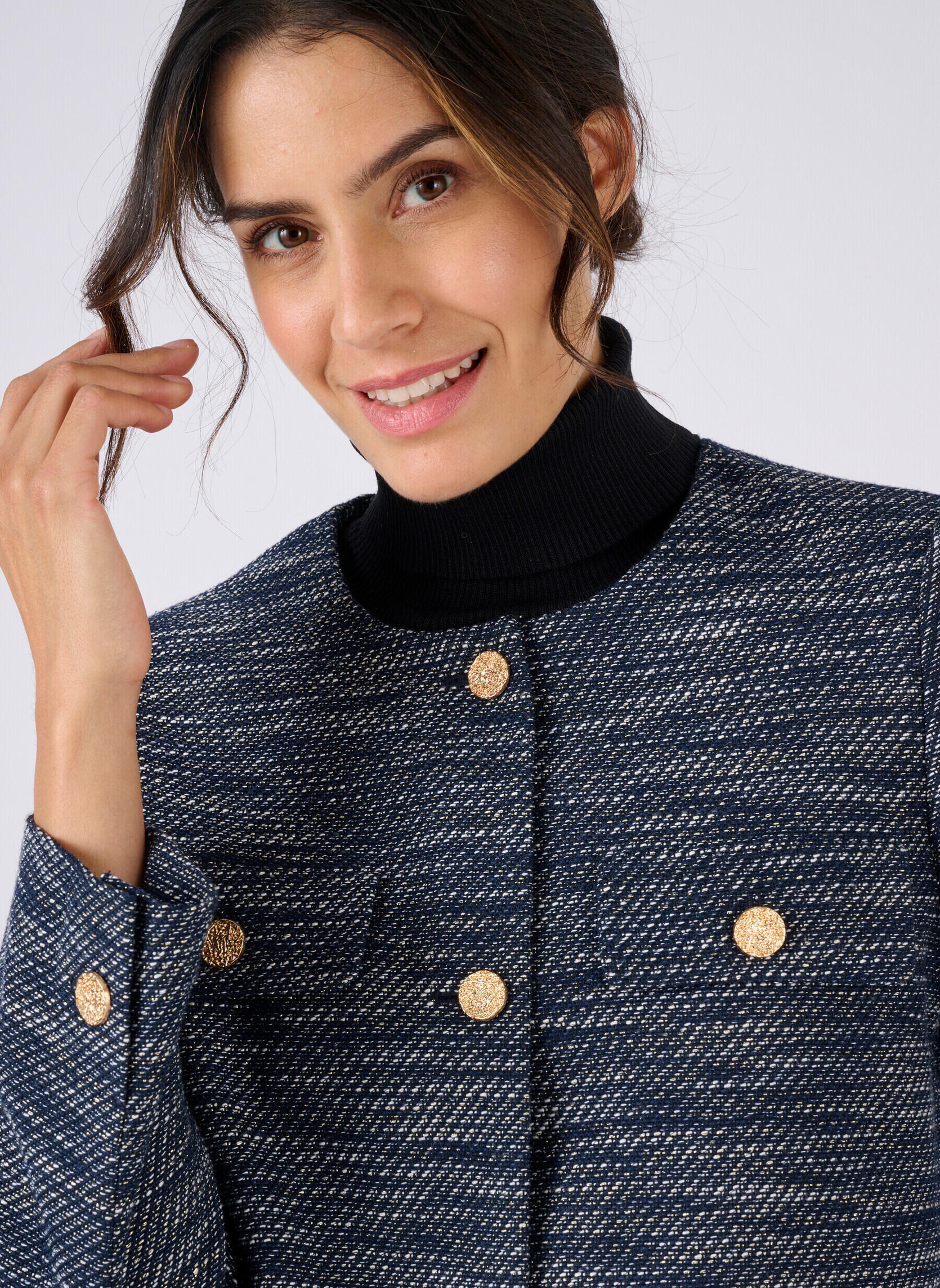 Veste Femme Cuir Et Tweed - Marque VALENTIN MARRO Taille 38 - Neuf Avec étiquettes -70%