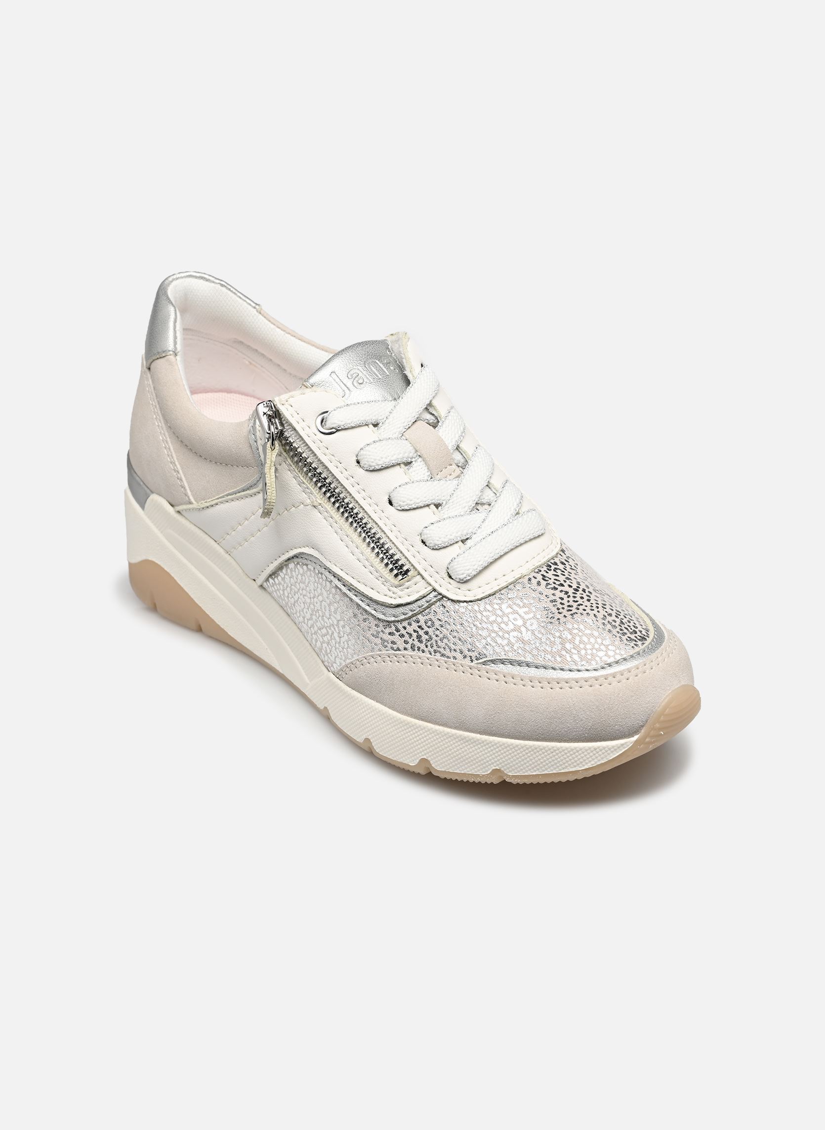 Plateau-Sneaker 23768-46 damen weiß Jana shoes Plateau-Sneaker 23768-46 damen weiß WHITE/SILVER