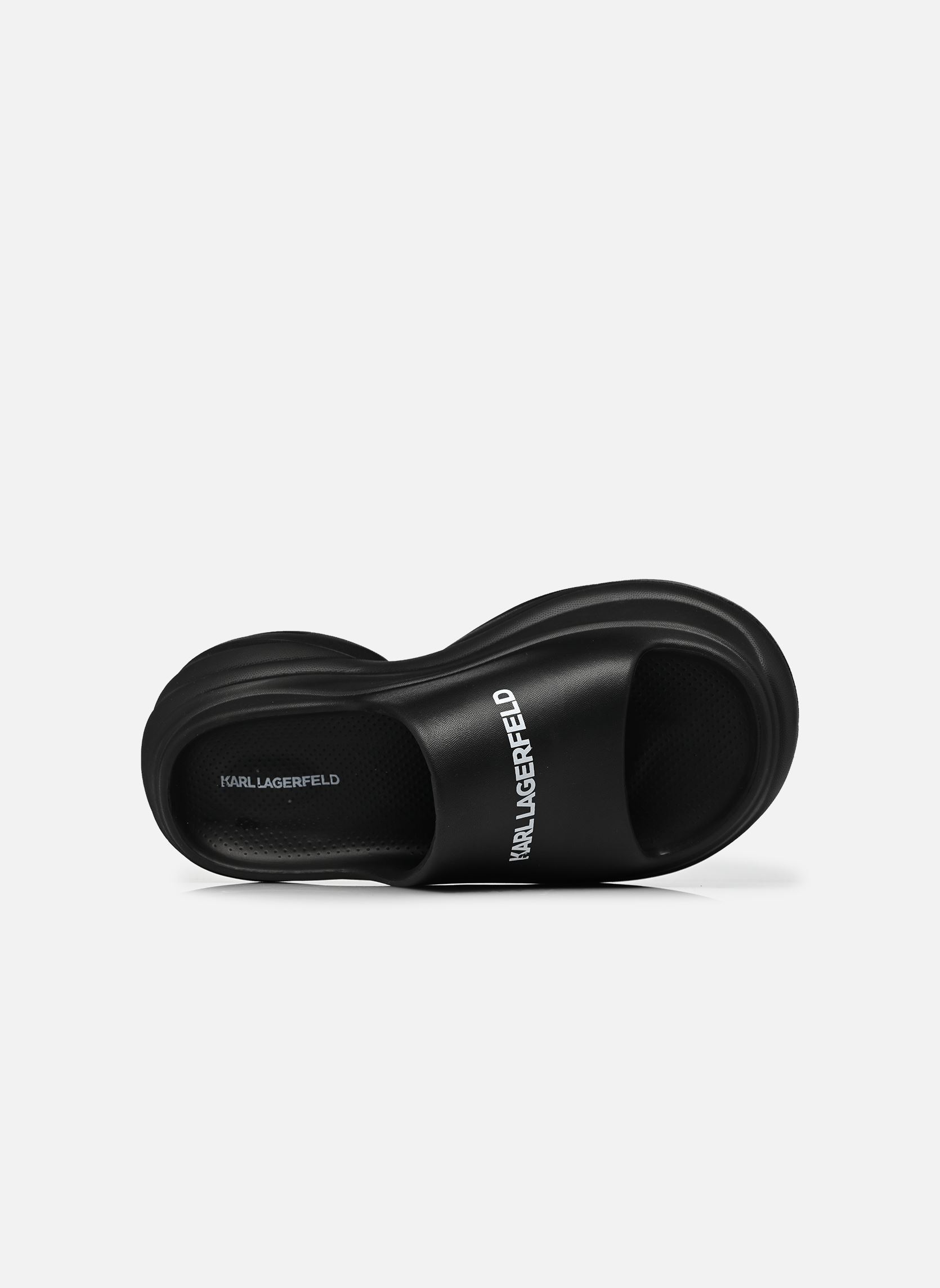 Sandales de plage KONTOUR SLIDE Karl Logo Slider femme noir Karl Lagerfeld Sandales de plage KONTOUR SLIDE Karl Logo Slider femme noir BLACK RUBBER