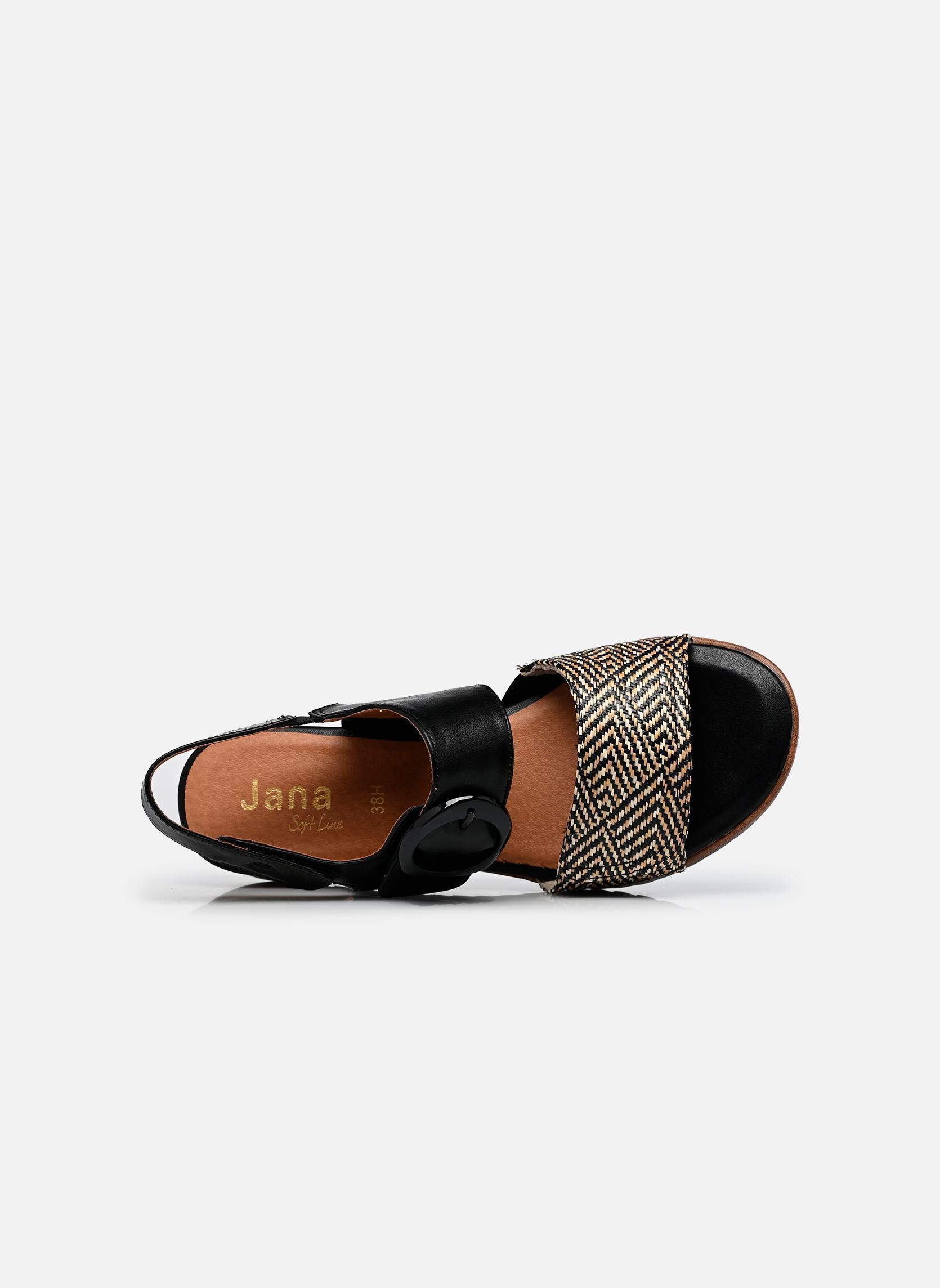 Sandales compensées et plateformes 28776-46 femme noir Jana shoes Sandales compensées et plateformes 28776-46 femme noir Black/Nature