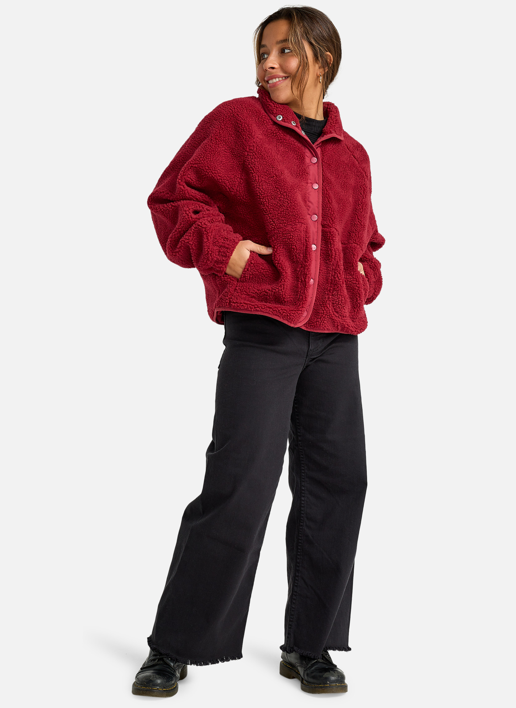 Vestes polaires Travel The World femme rouge Billabong Vestes polaires Travel The World femme rouge Rouge