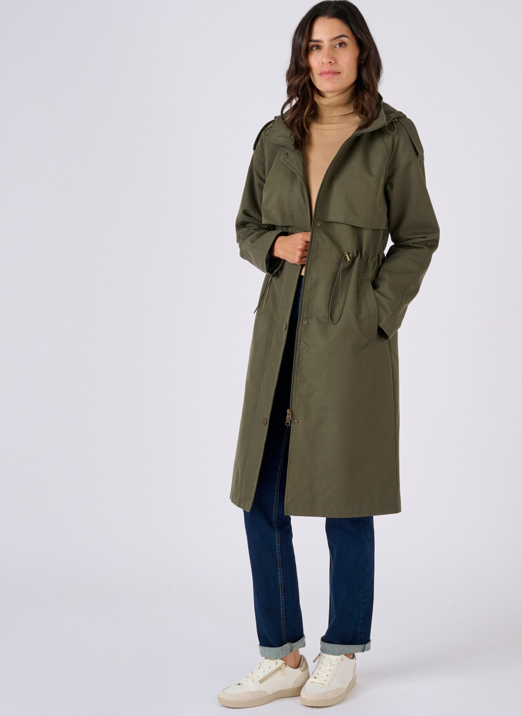 Trench Vert Free People En Lyocell – Taille M, Occasion Très Bon état