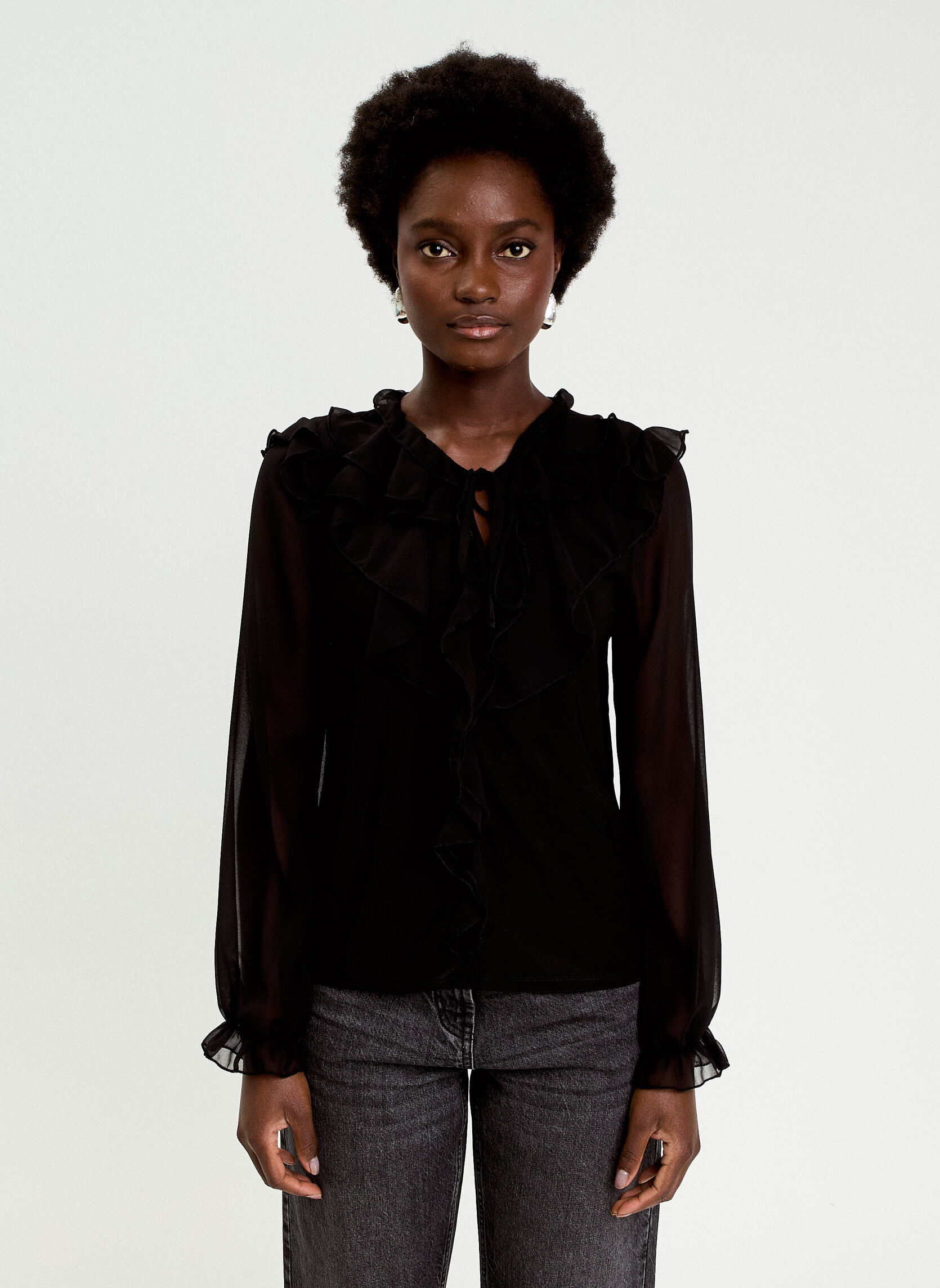 Blouses LBLOUVOLUNI femme noir Cache Cache Blouses LBLOUVOLUNI femme noir Noir