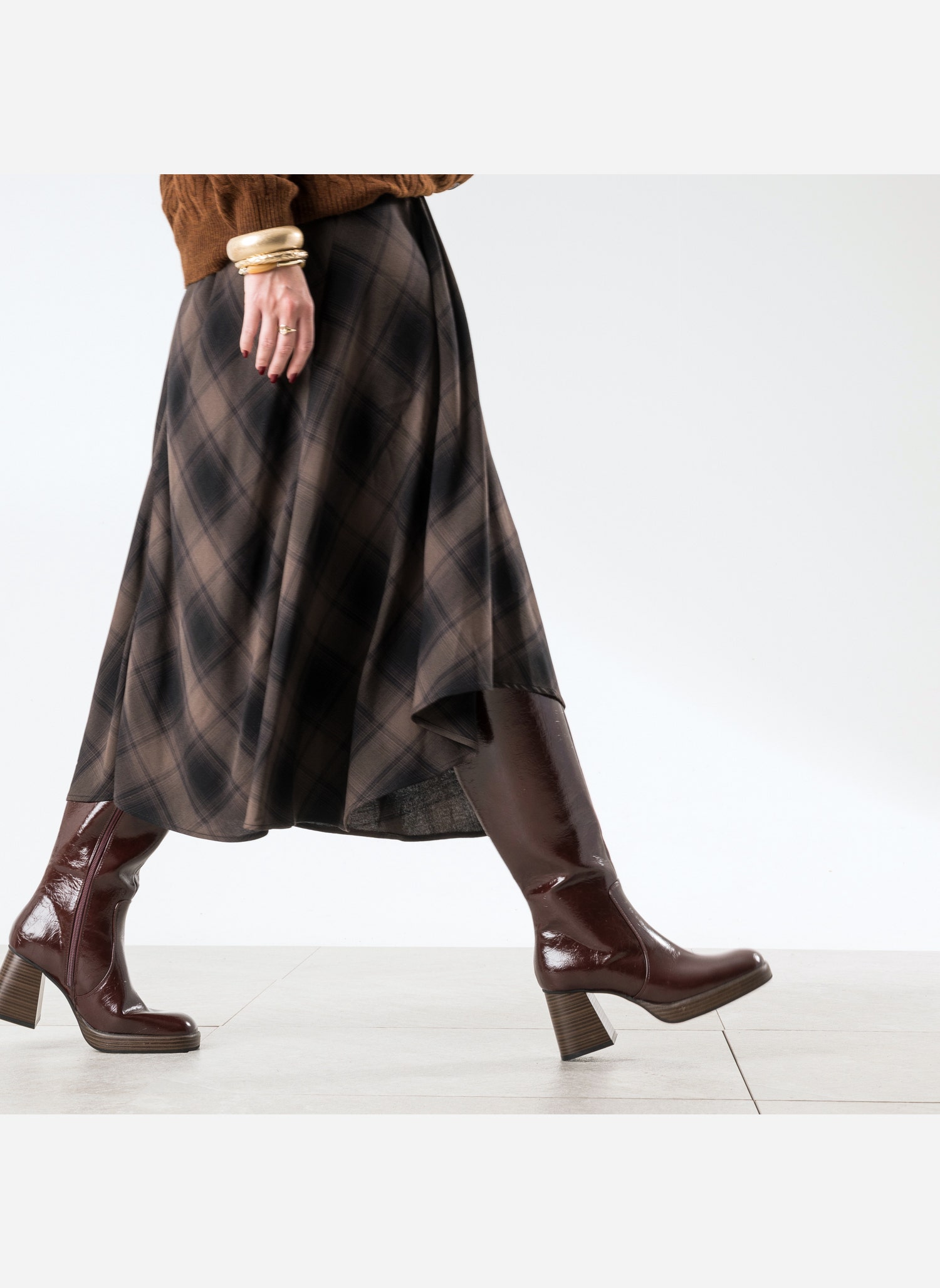 Bottes Vintage Italiennes 1982 - Couleur Bordeaux Rouge, Taille 39, Cuir Véritable - Occasion