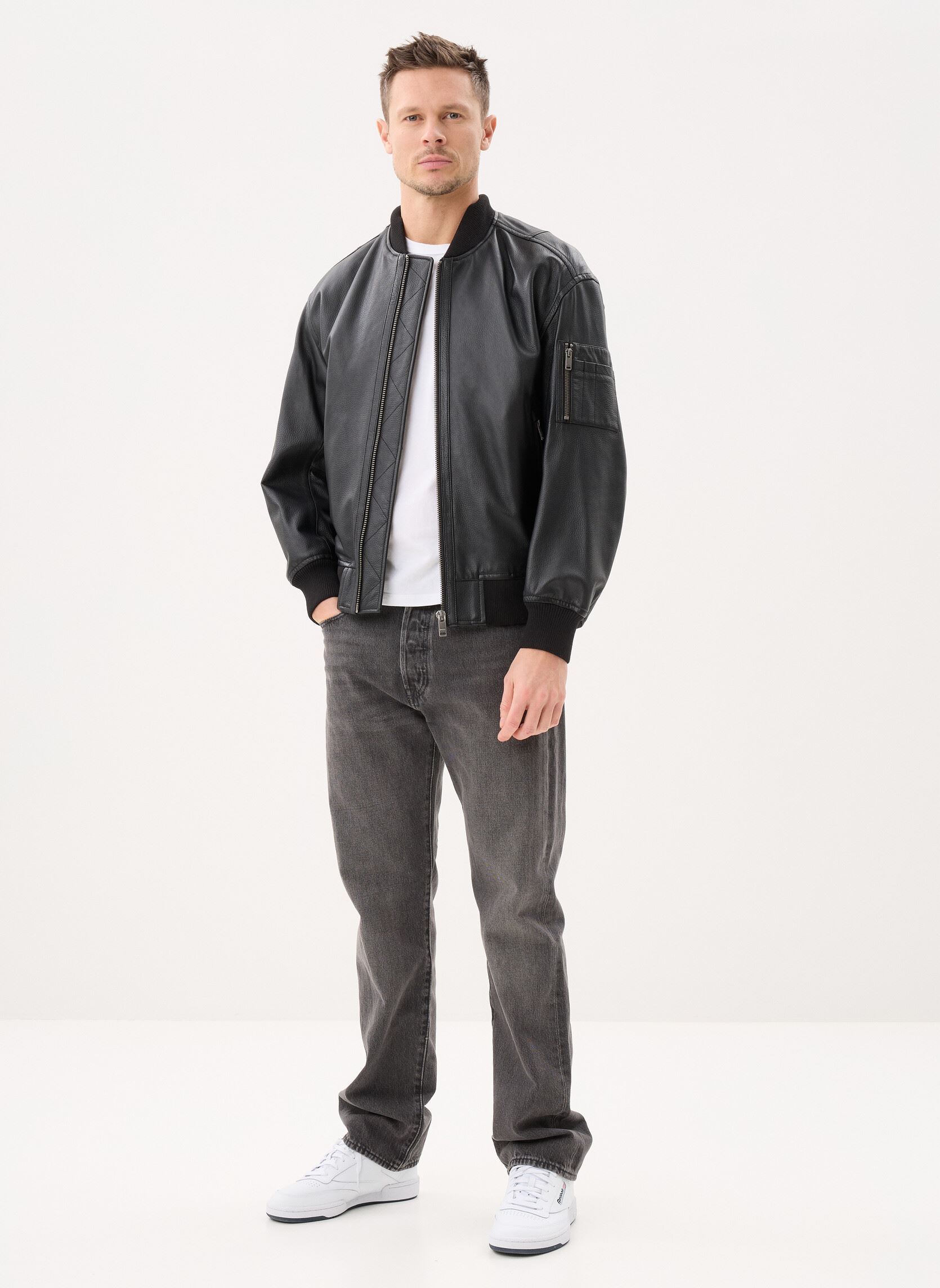 Vestes en cuir Jakri homme noir BOSS Vestes en cuir Jakri homme noir 001-BLACK