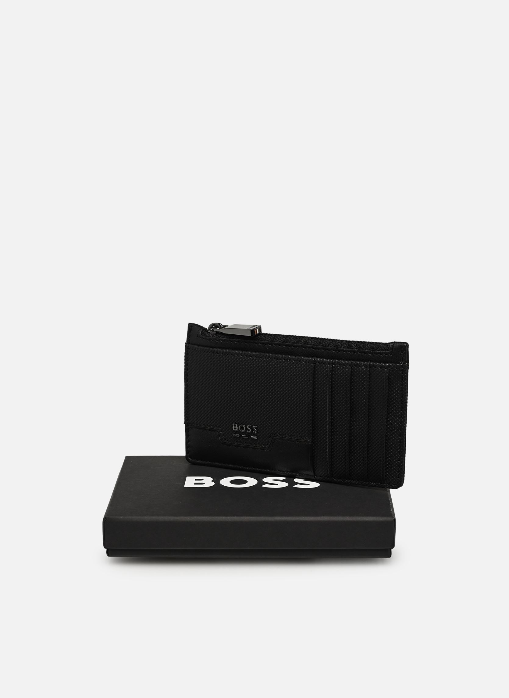 Porte-cartes Cullen_10cc zip homme noir BOSS Porte-cartes Cullen_10cc zip homme noir 001-Black