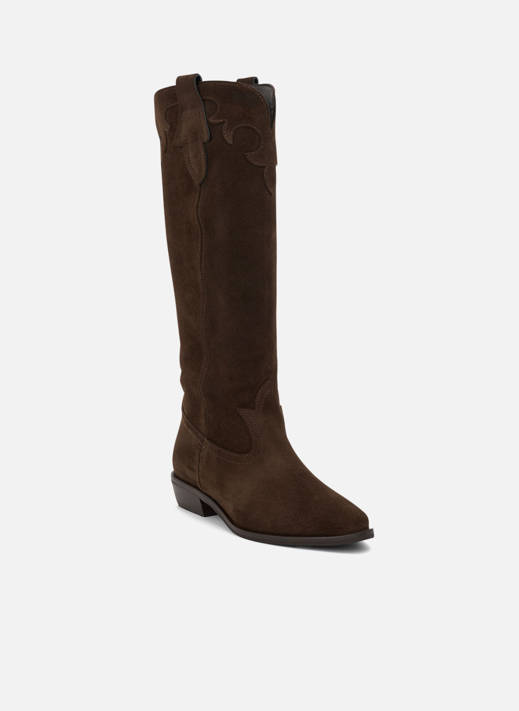 Bottes Western Justin J Flex Femme - Marron Vieilli - Taille 7,5 B - Années 2000 - Cuir