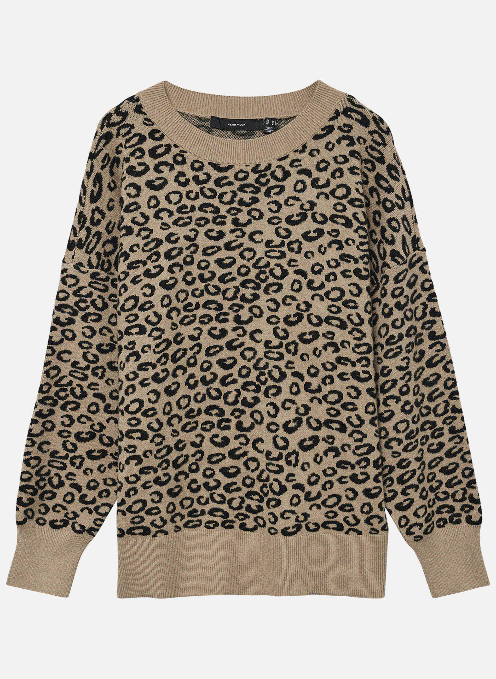COL ROND INTARSIA LÉOPARD Taille 1 Couleur MULTICO