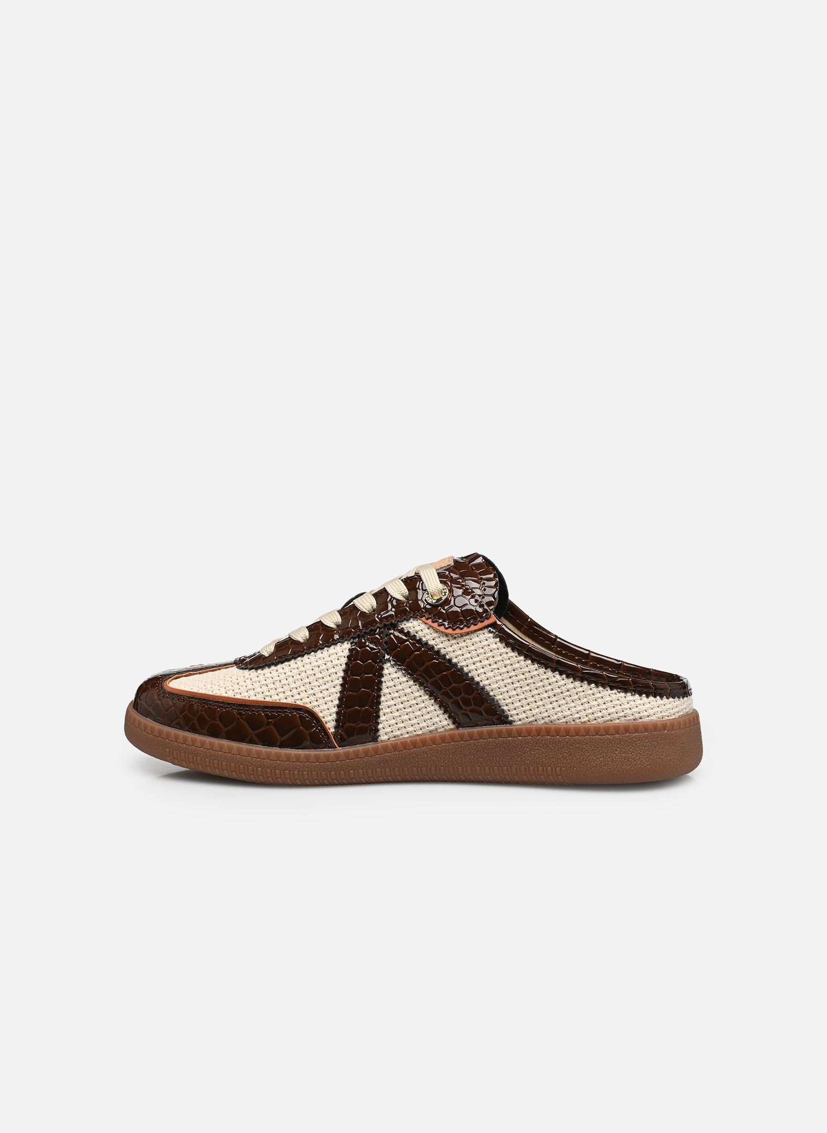 Pantoletten und Clogs Elite Classic Mule damen braun ASFVLT Pantoletten und Clogs Elite Classic Mule damen braun Croco Brown / Tan