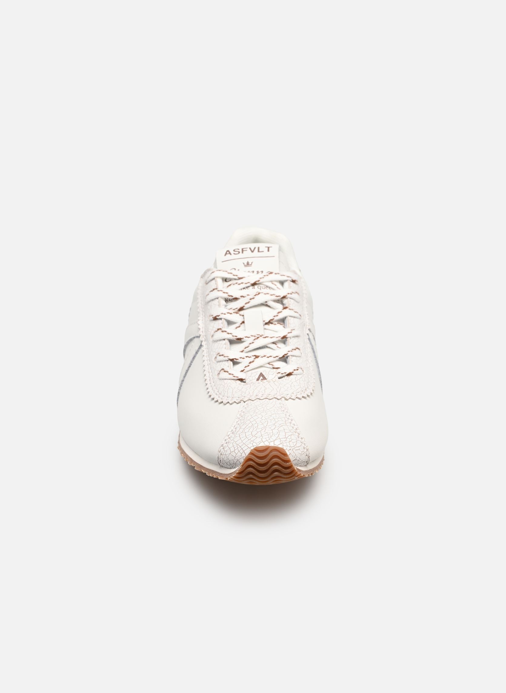 Niedrige Sneaker Sienna damen weiß ASFVLT Niedrige Sneaker Sienna damen weiß WHITE CRACKED CHOCOLAT